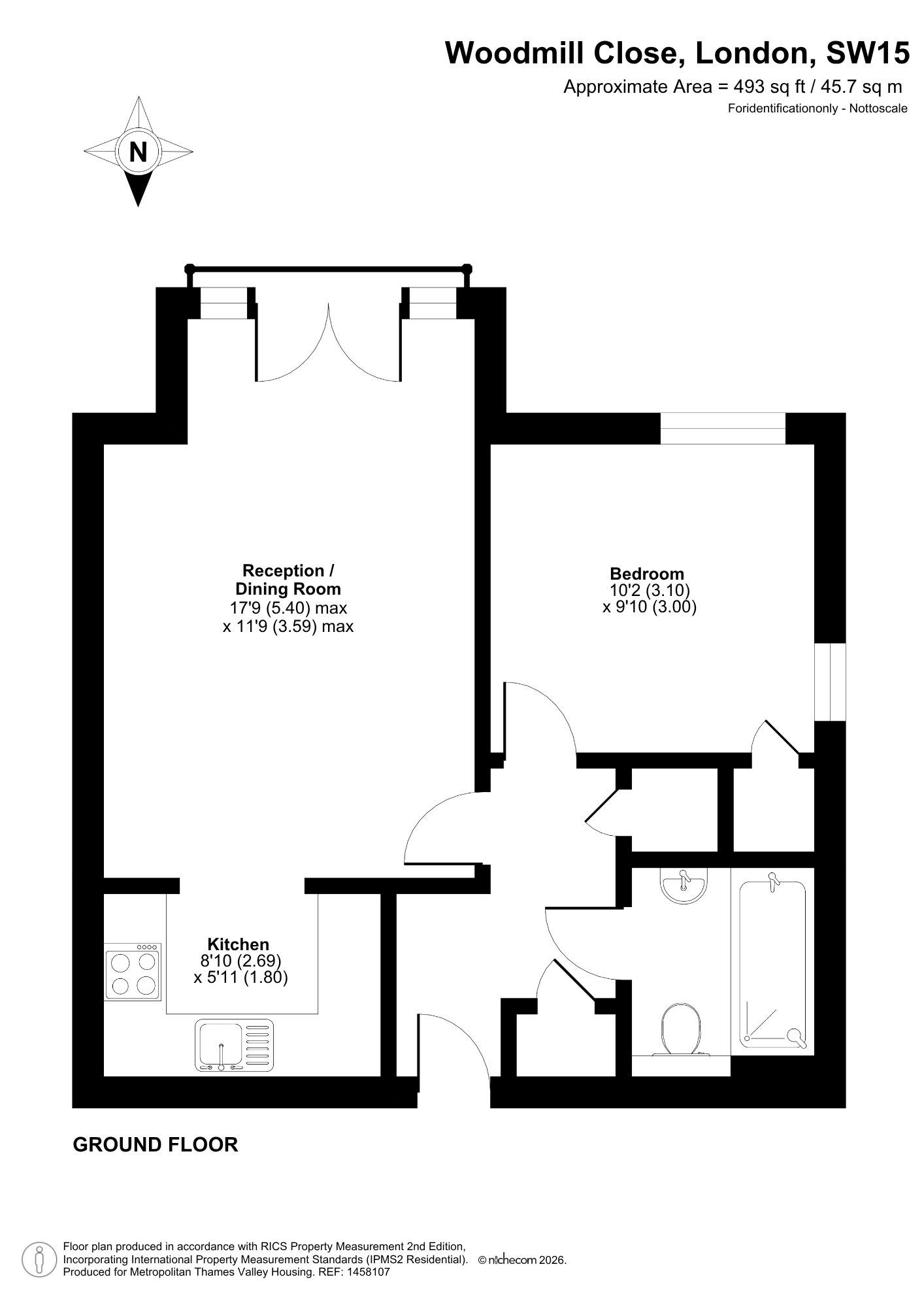 Hurlington Court 1 Woodmill Close, Wandsworth floorplan