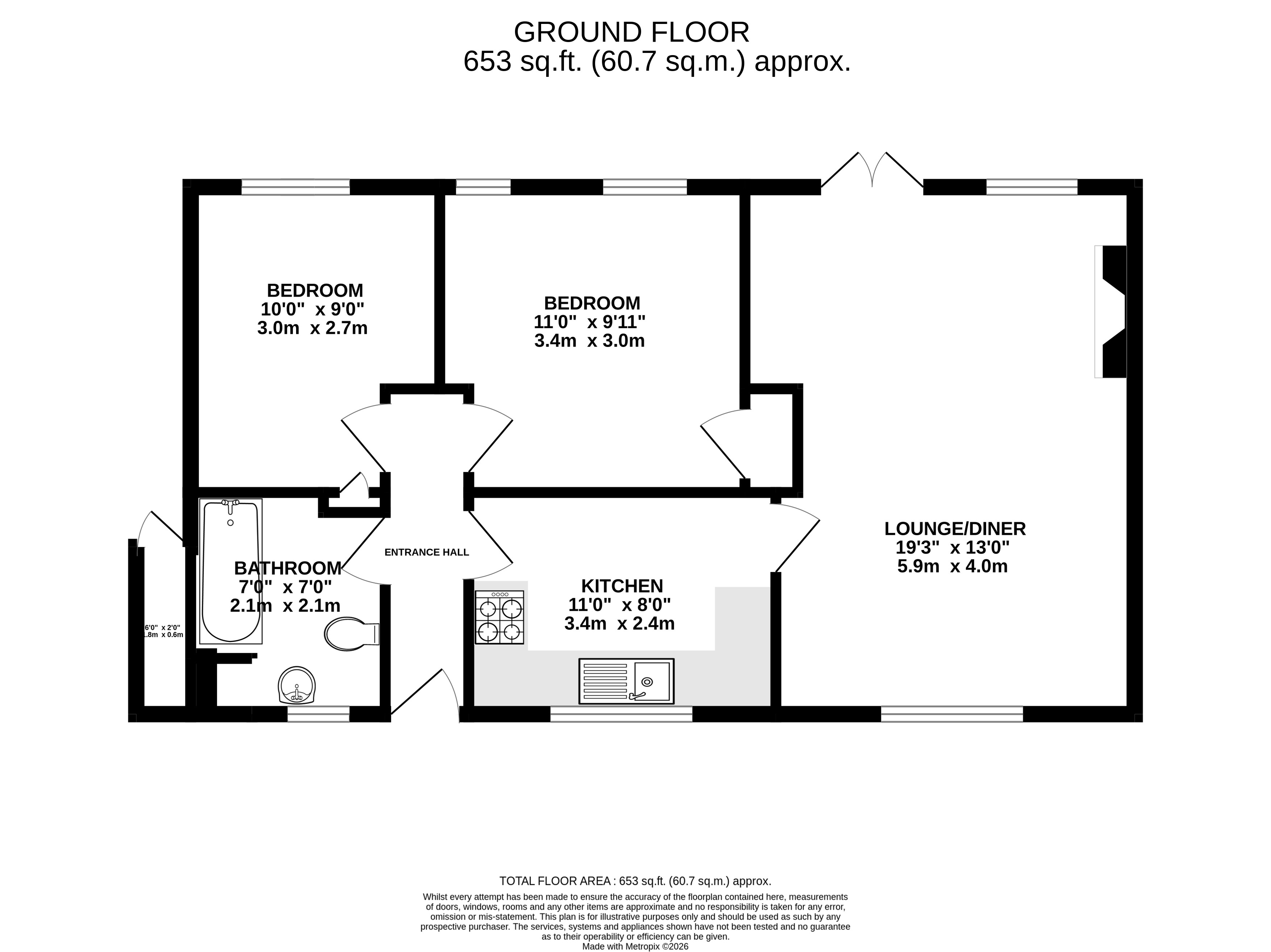 Courtyard Cottage,, Warninglid Lane, Warninglid floorplan