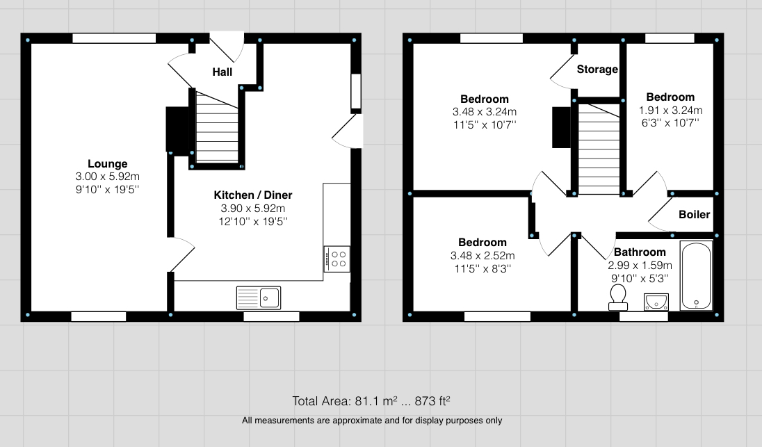 45, Preston Road, Mansfield floorplan
