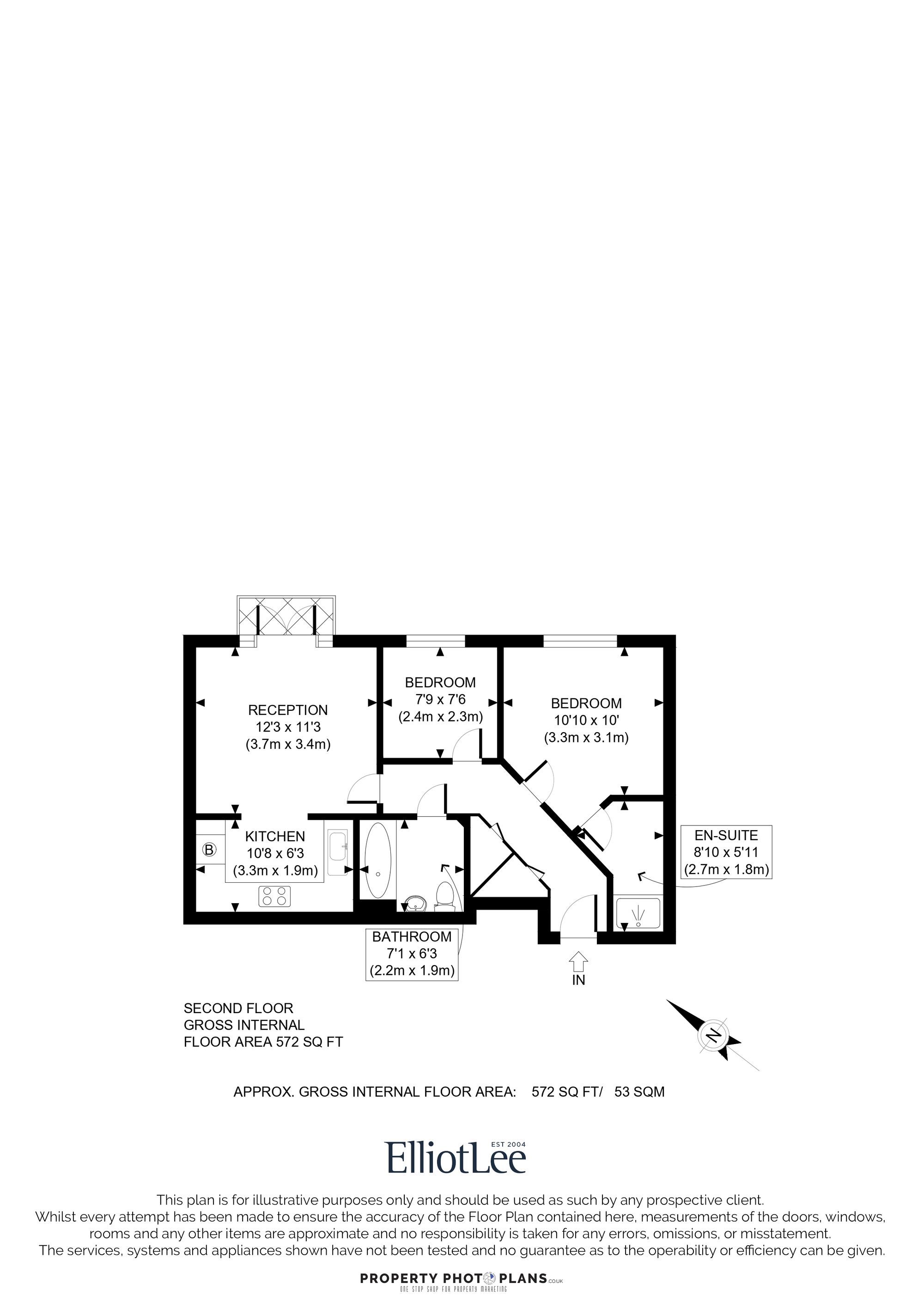 Flat 28, Century House Forty Avenue, Wembley floorplan