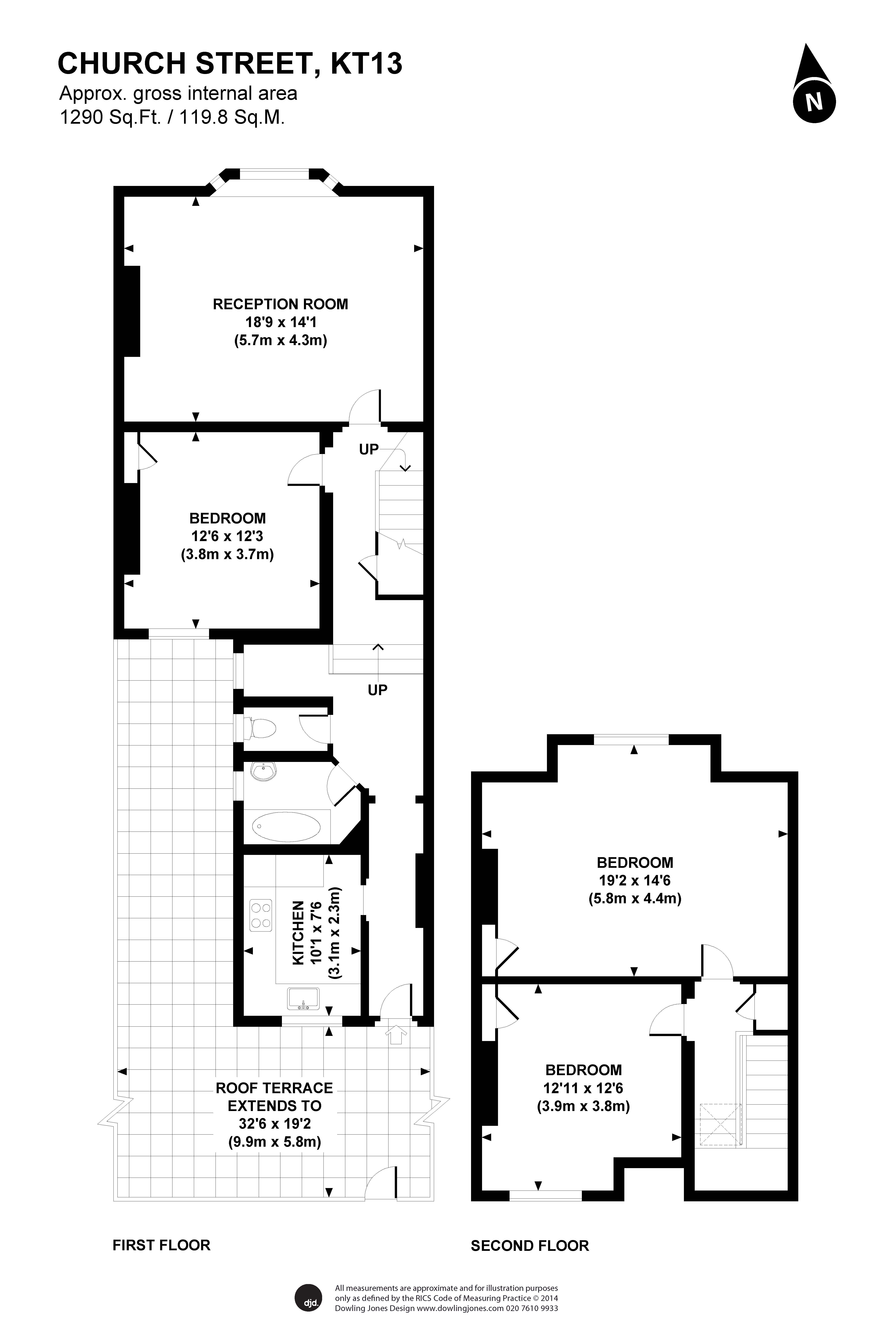 13A, Church Street, Weybridge floorplan