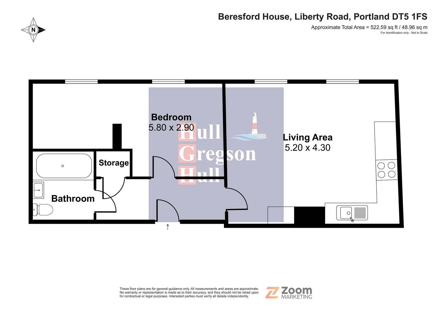 Flat 21, Beresford House, 15 Liberty Road, Portland floorplan