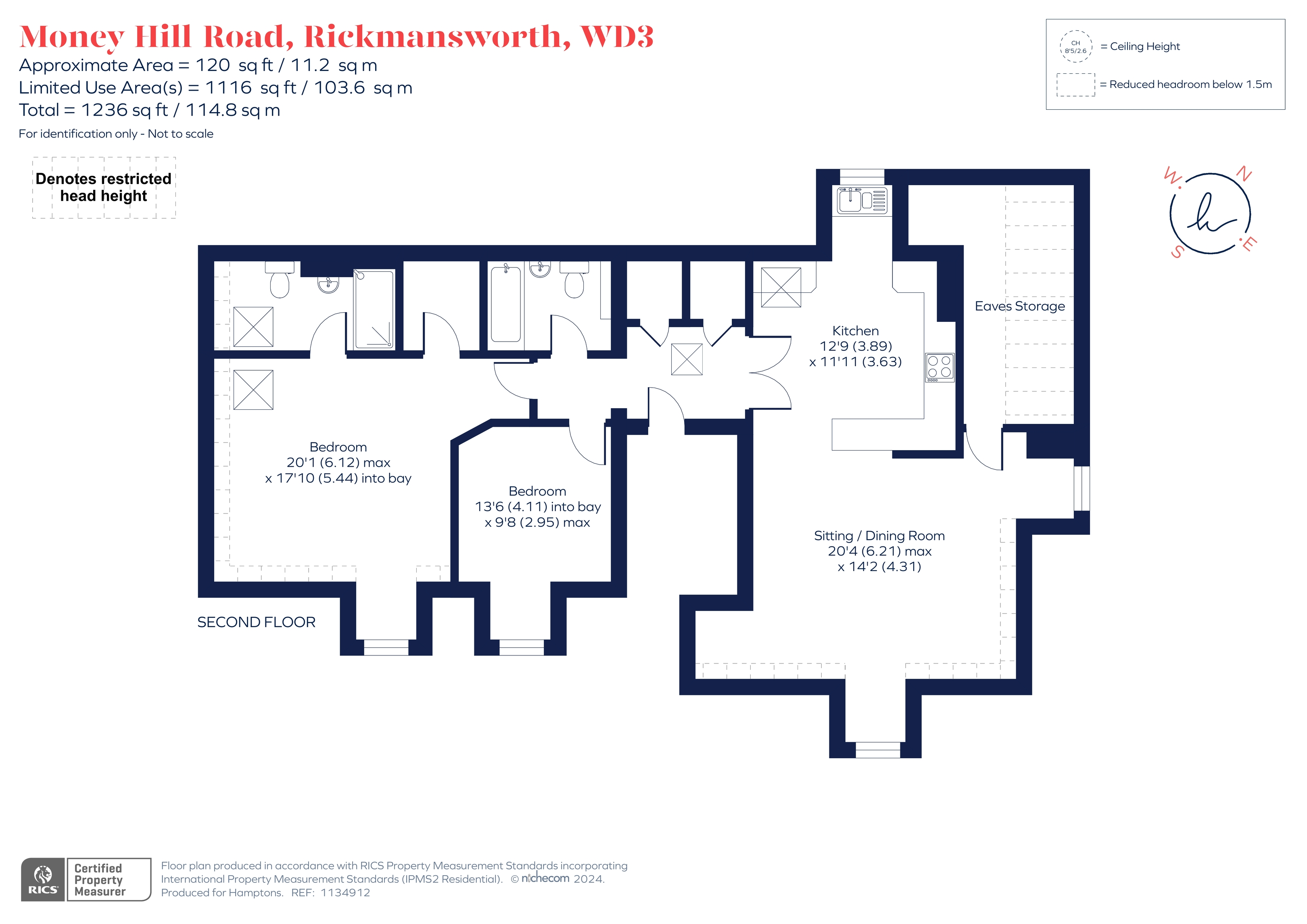Flat 7, Blakes Court, Money Hill Road, Rickmansworth floorplan