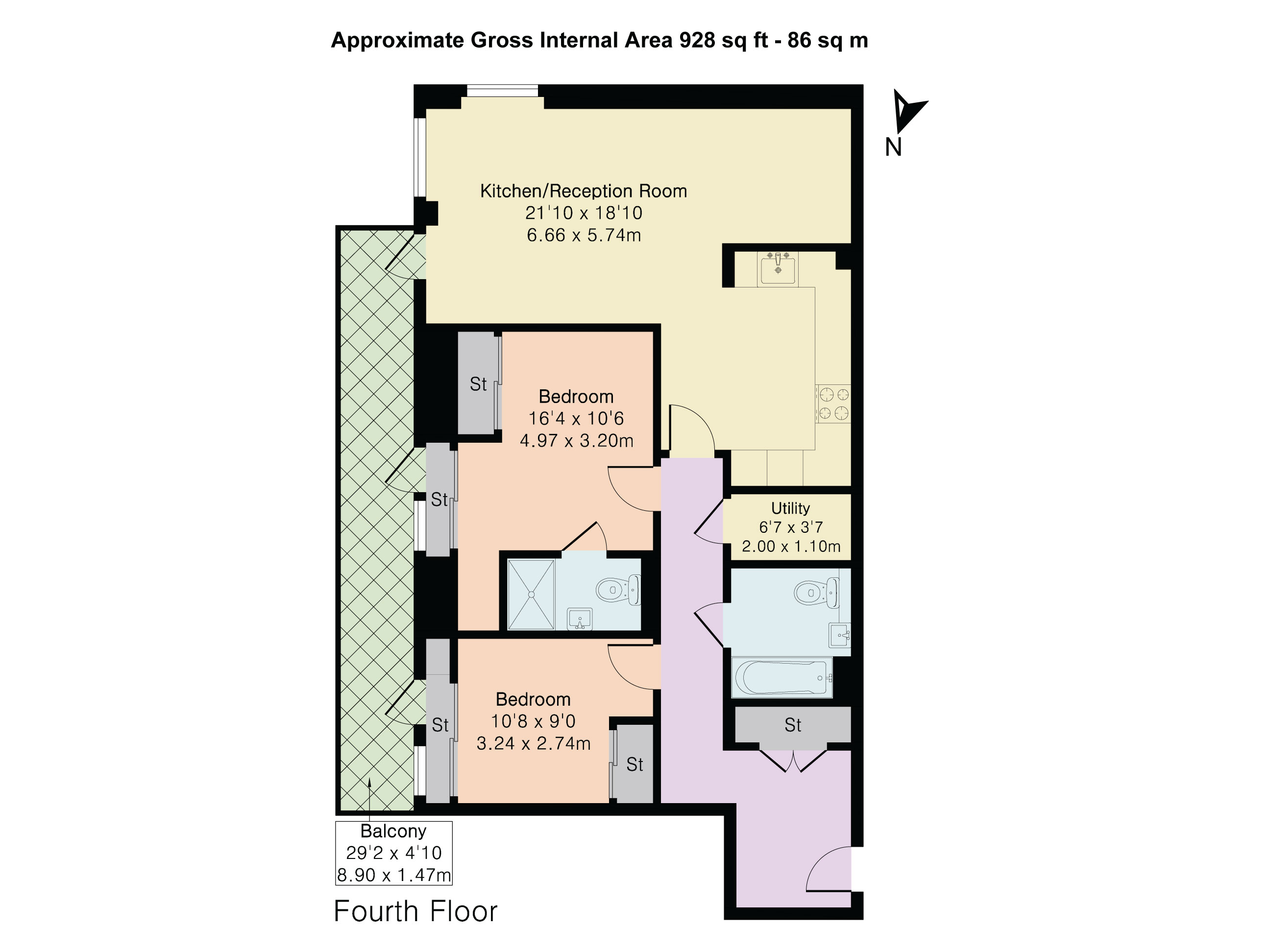 Apt 19, 9C, York Way, London floorplan