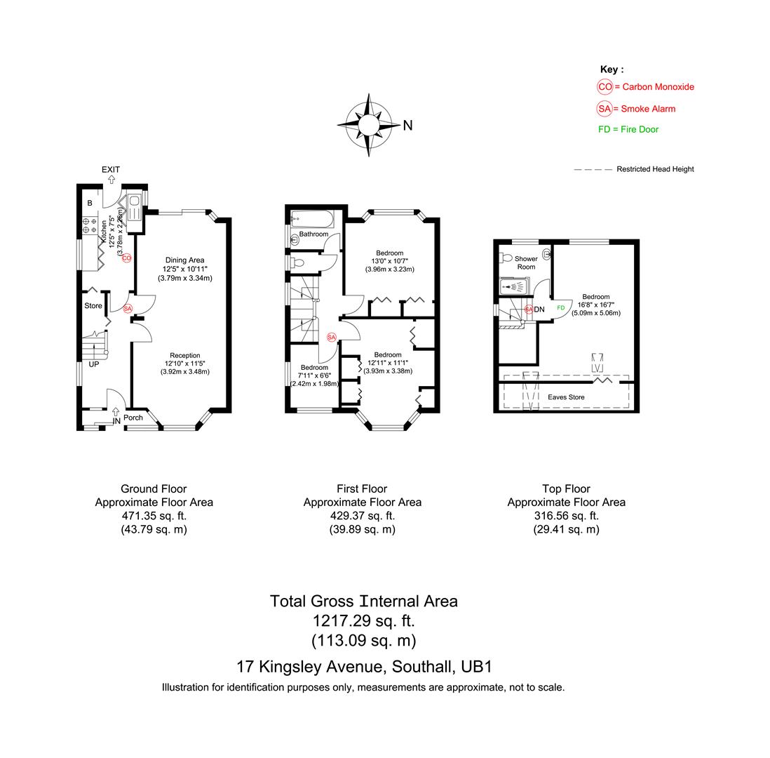 17, Kingsley Avenue, Southall floorplan