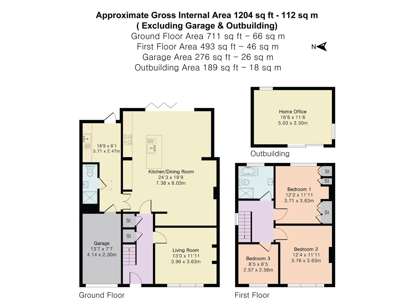 64, Woodcote Way, Reading floorplan