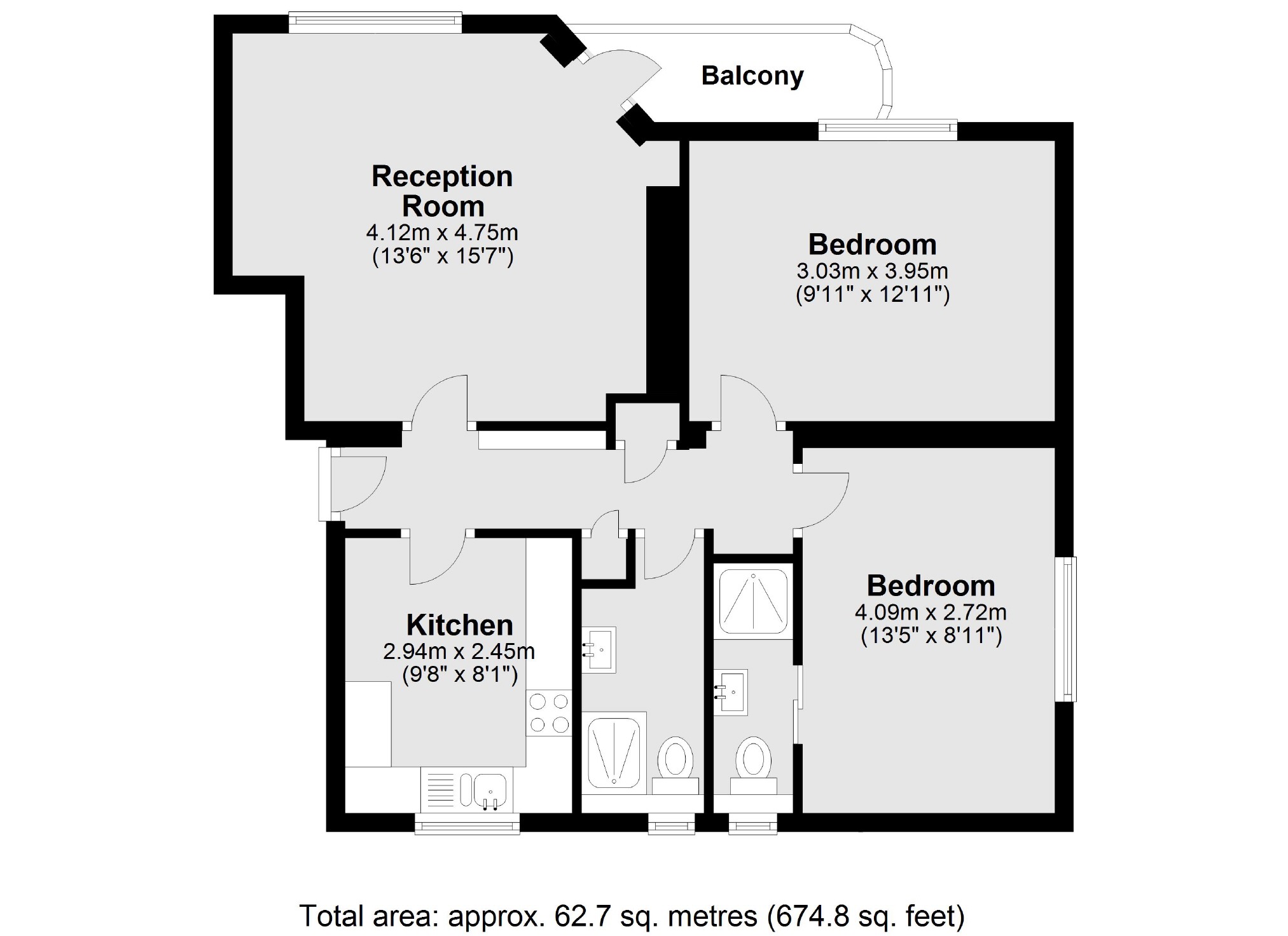 Balham Hill, London SW12, 2 bedroom flat for sale 62599604