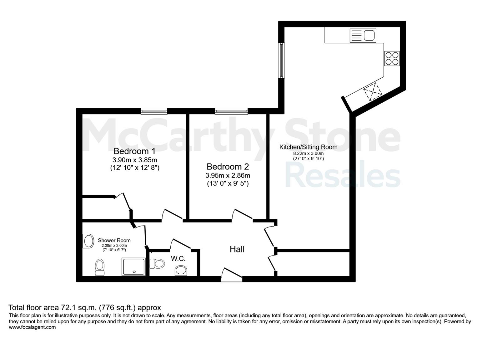 24 Tudor Rose Court, South Parade, Southsea floorplan