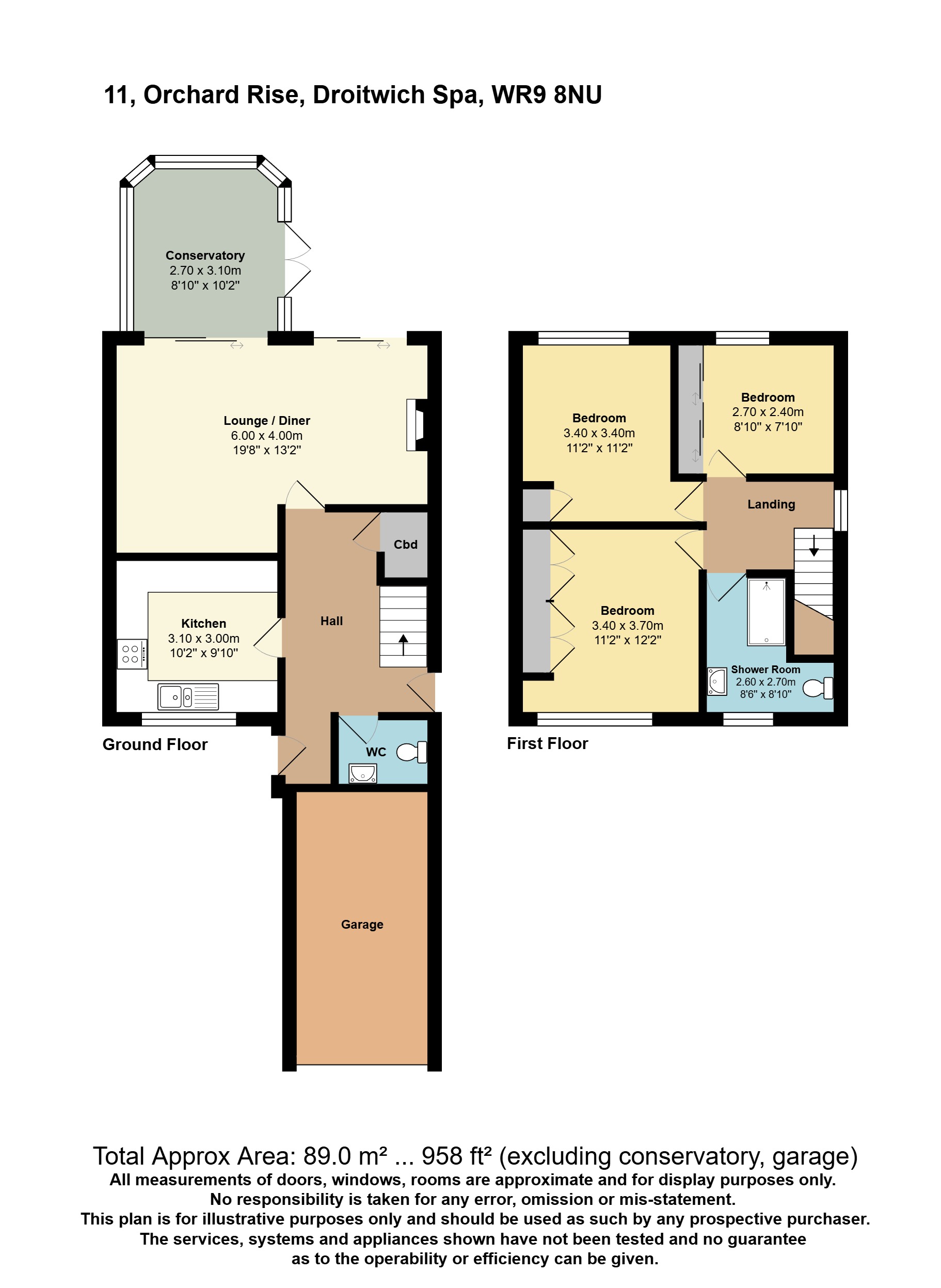 11, Orchard Rise, Worcestershire floorplan