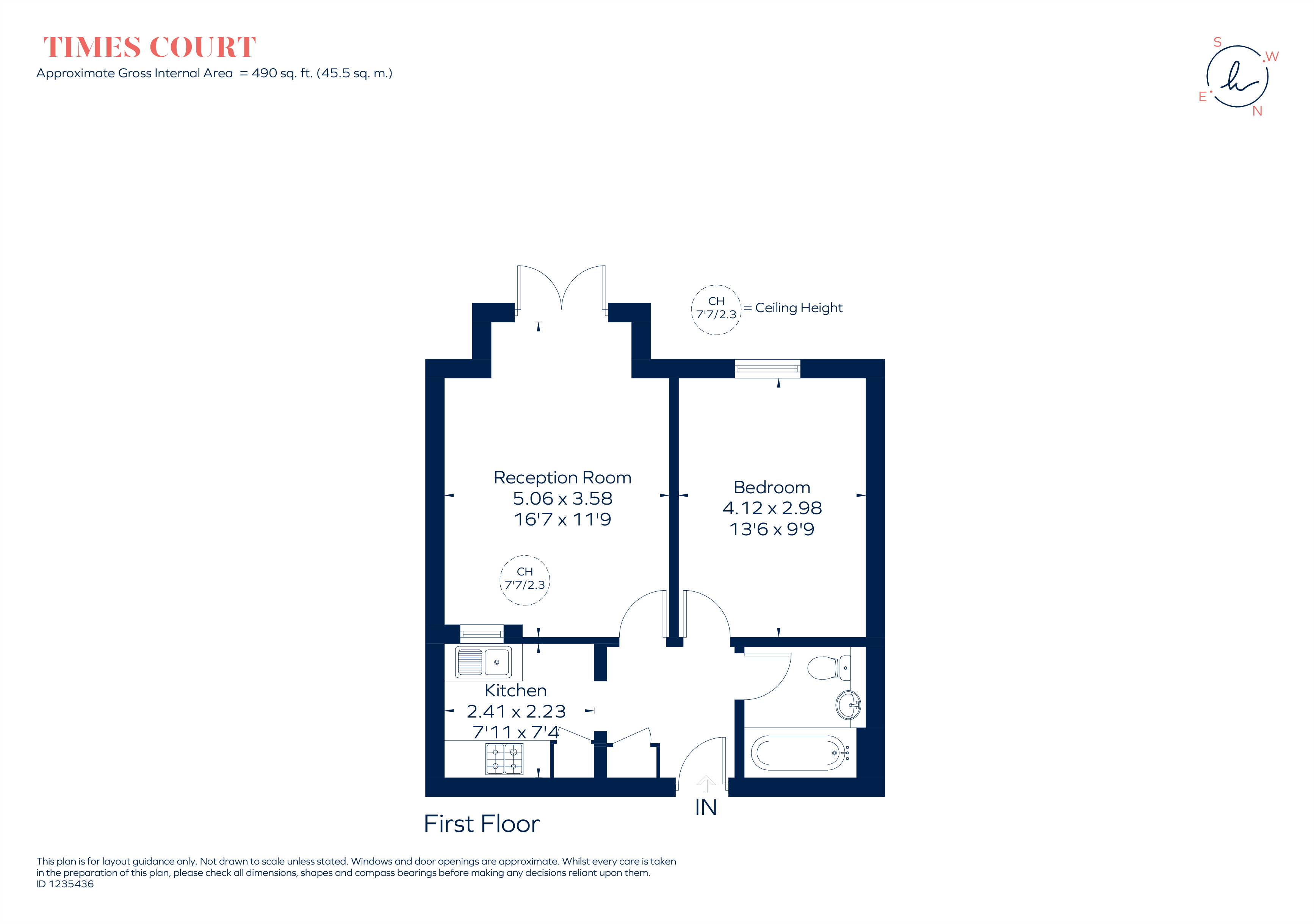 Flat 8, Times Court, 24 Ravensbury Road, London floorplan