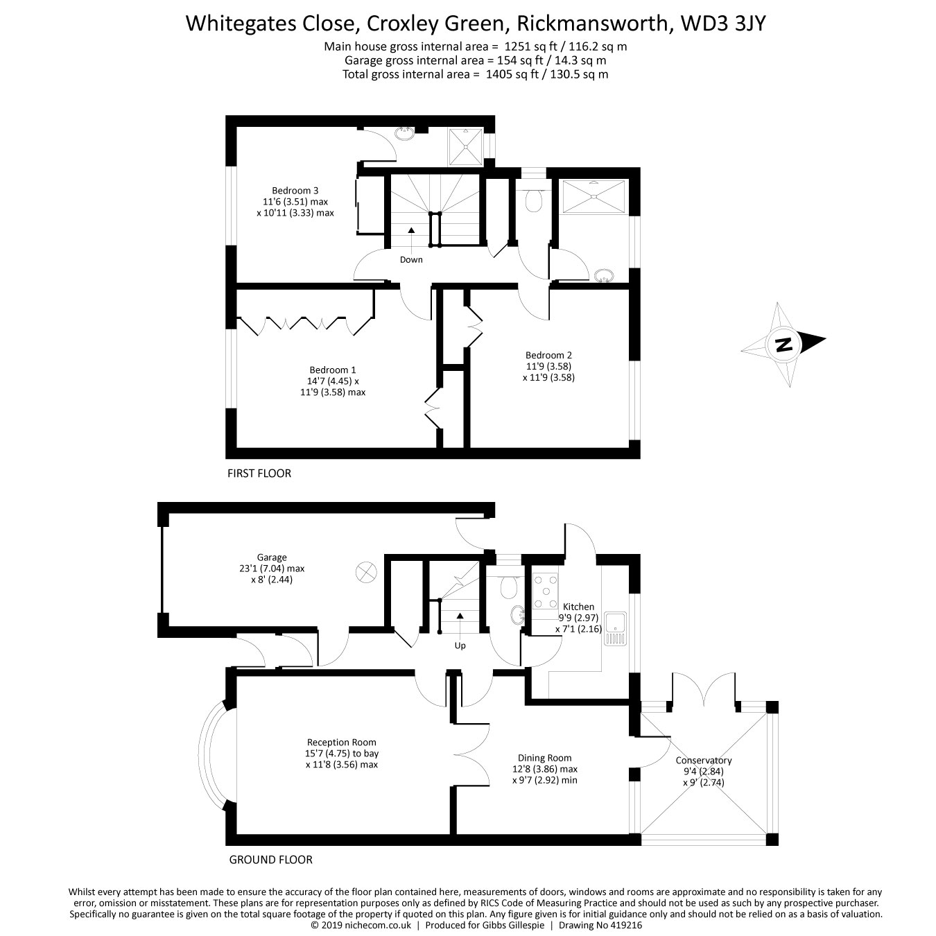 3 Bedrooms Terraced house for sale in Whitegates Close, Croxley Green, Rickmansworth, Hertfordshire WD3