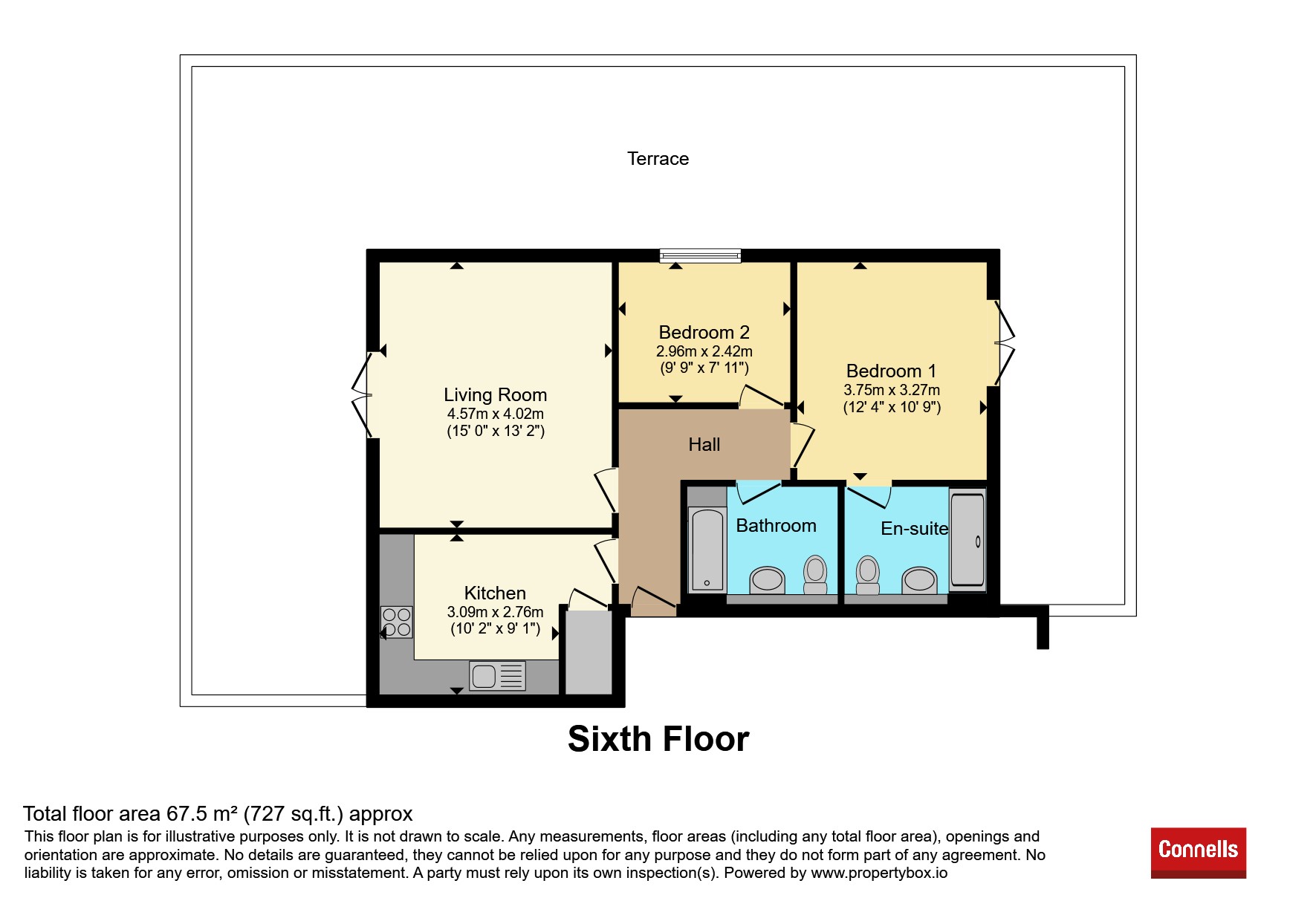 Flat 43, Clock House, Wellstones, Watford floorplan
