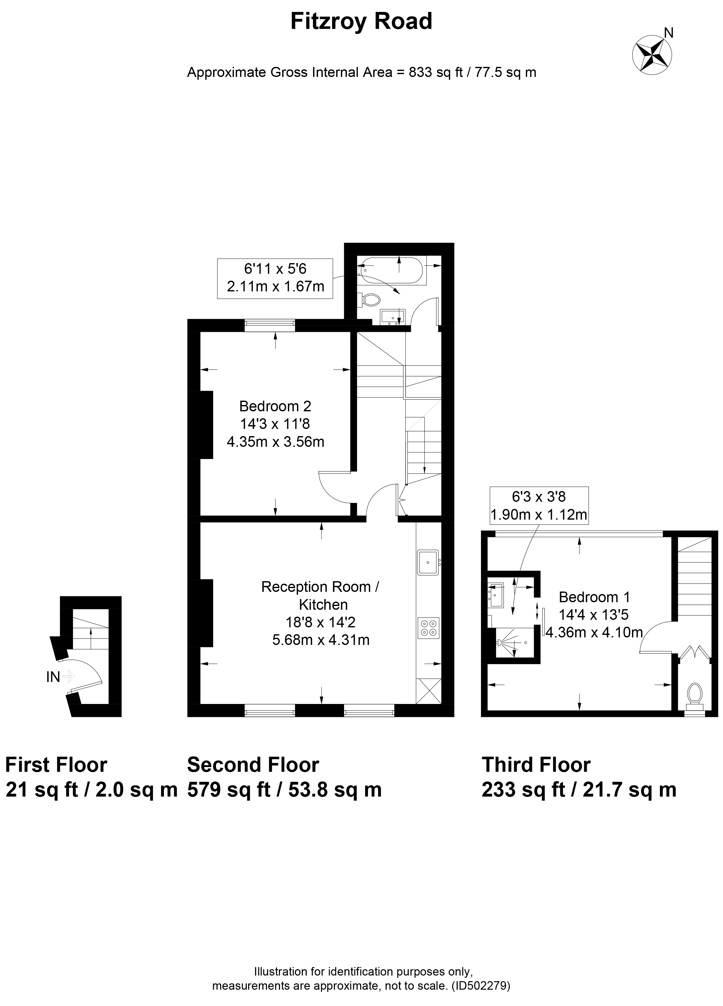 1 Bedrooms Flat to rent in Fitzroy Road, London NW1