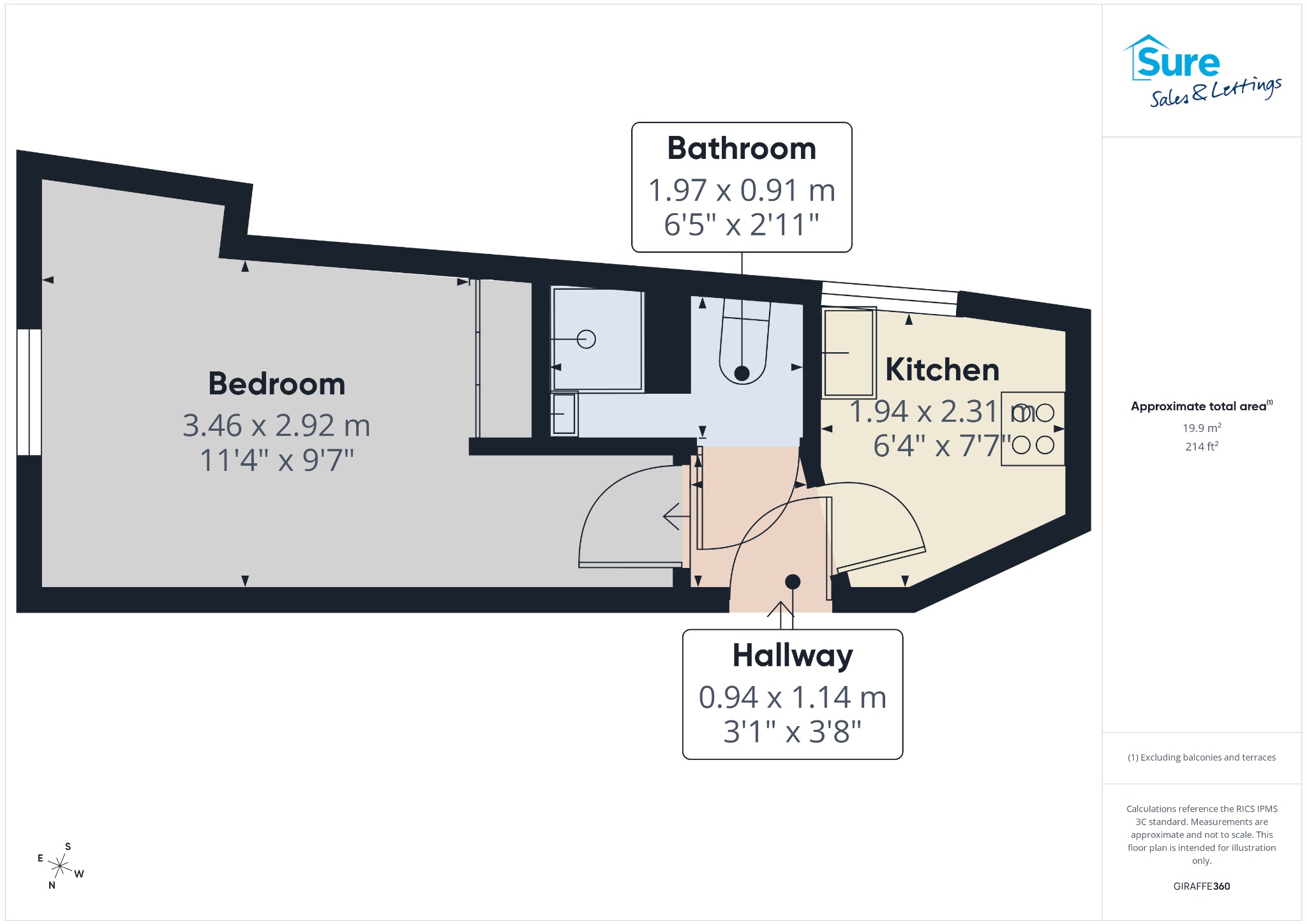 Flat 3, 57A High Street, Hertfordshire floorplan