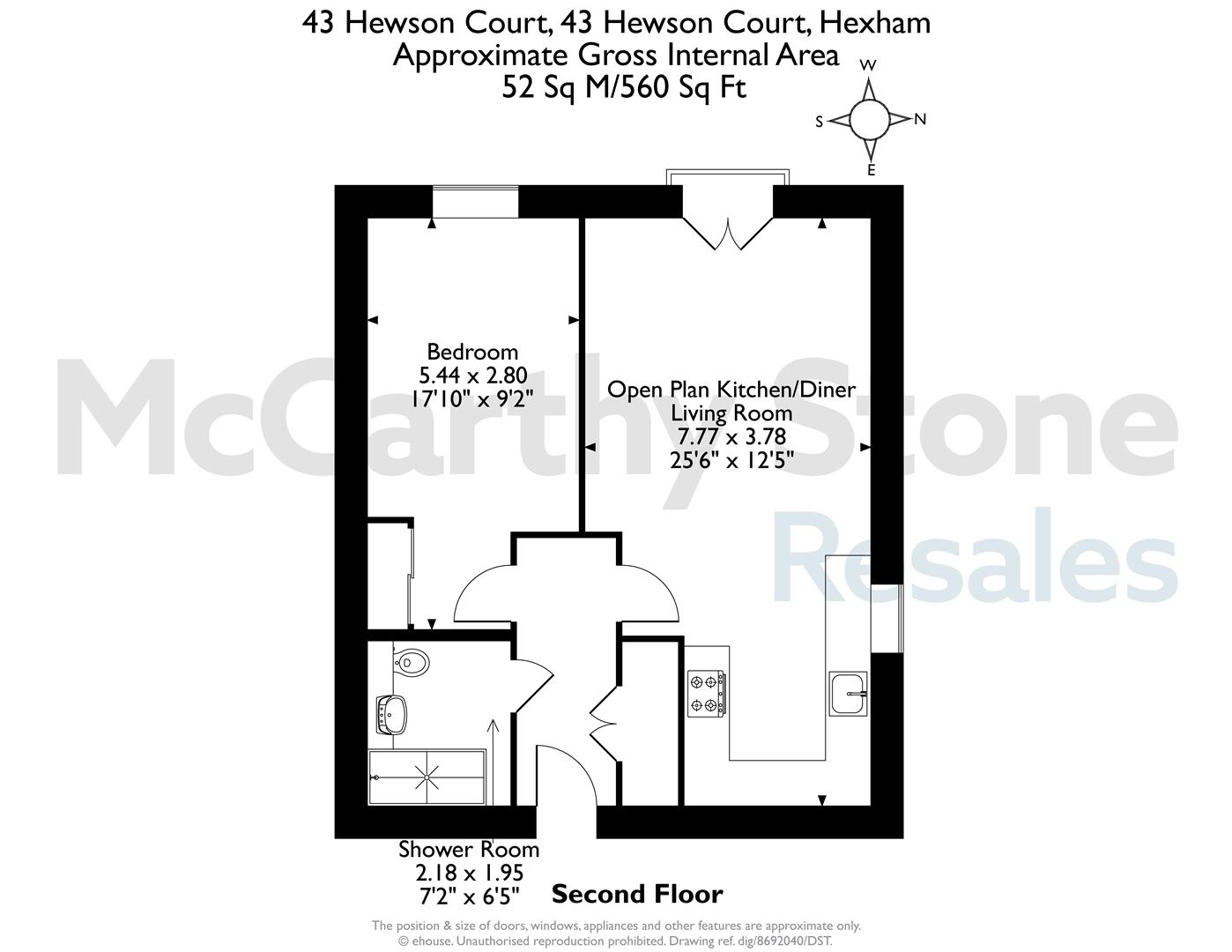 43 Hewson Court, Dene Park, Hexham floorplan