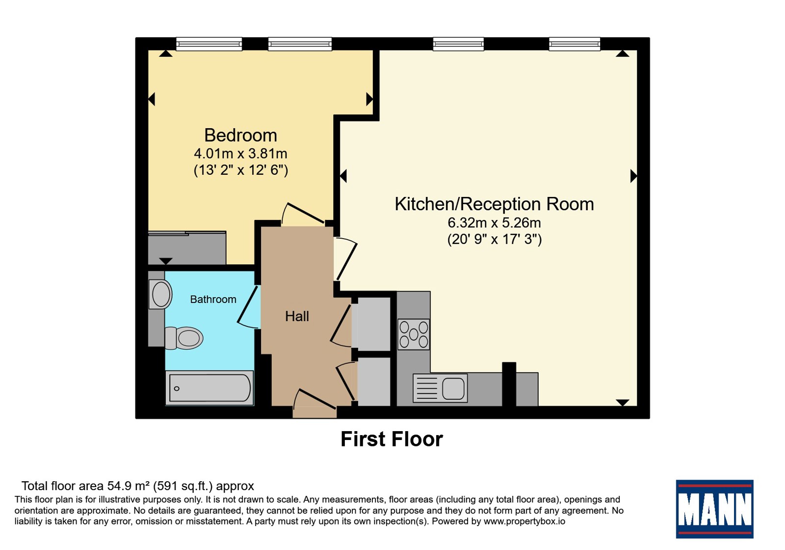 Flat 6, Hermes House, 82, Beckenham Road, Beckenham floorplan