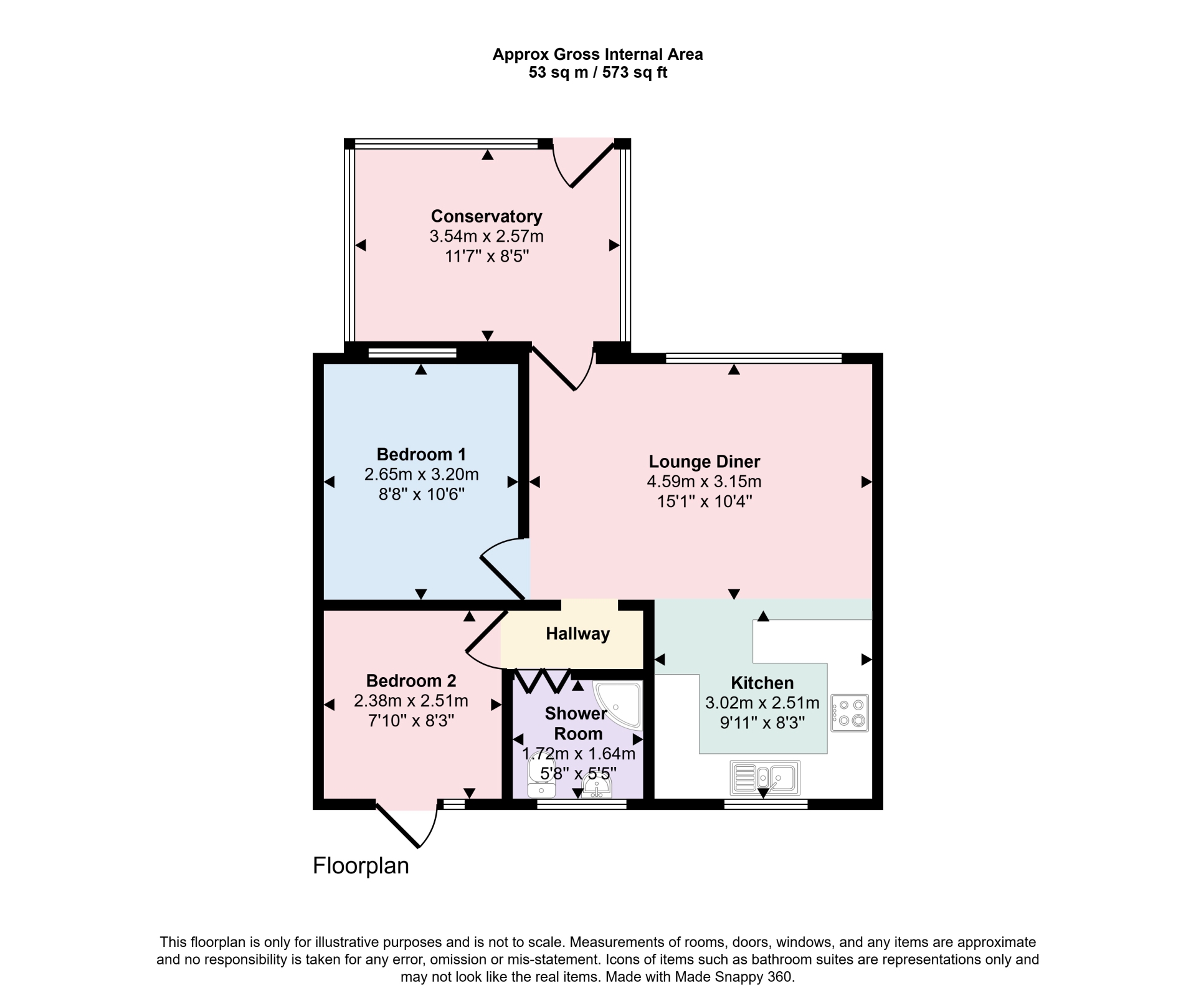 34, Langton Court, Skegness floorplan