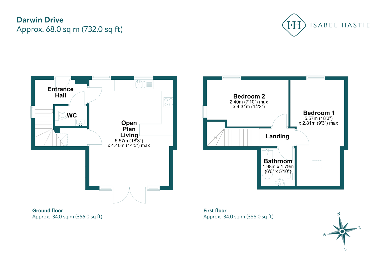 38A, Darwin Drive, Cambridge floorplan