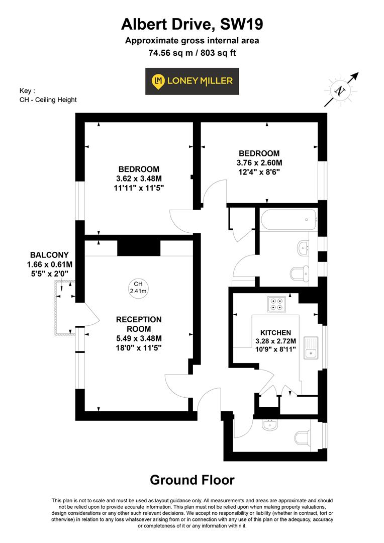 Flat 13, Southfields Court, Albert Drive, London floorplan