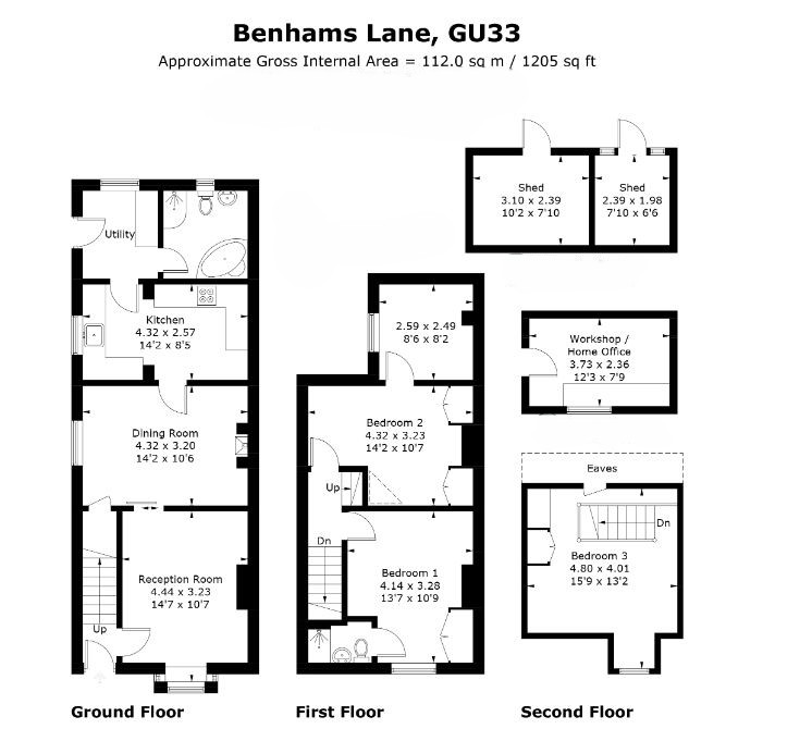 2 Leighwood Cottages, Benhams Lane, Liss floorplan