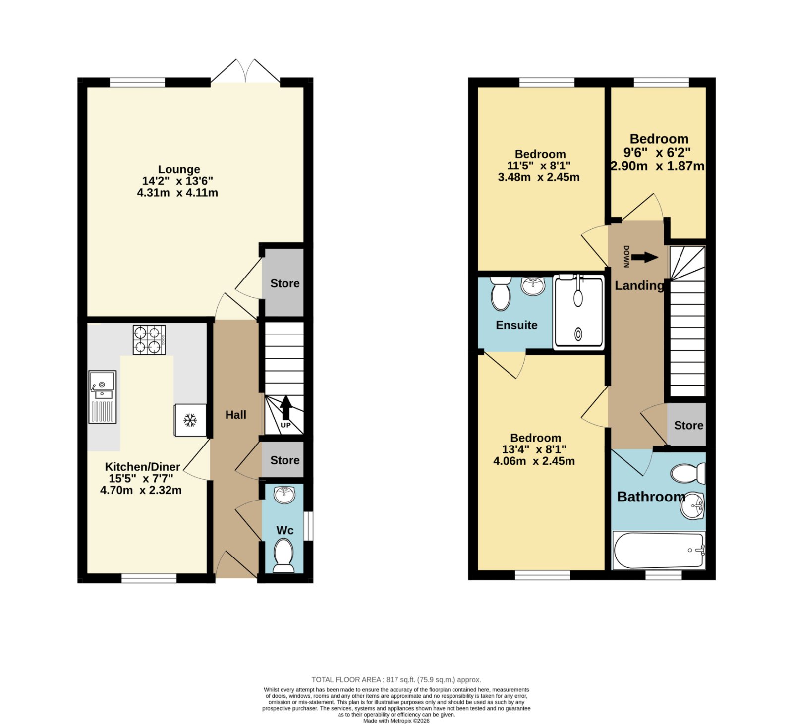 59, Pemberton Rise, Sittingbourne floorplan