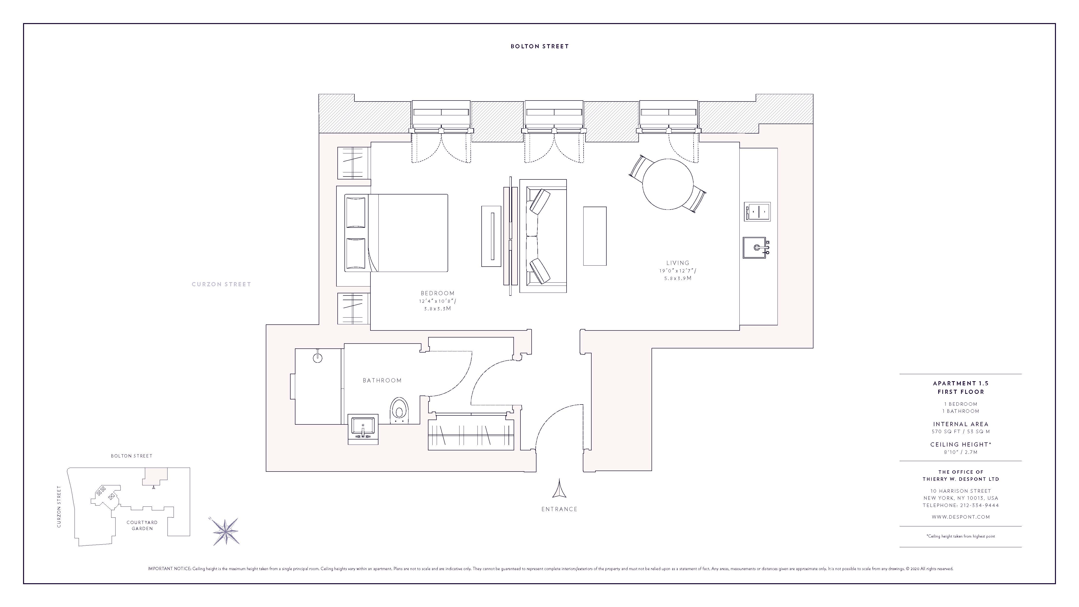 Apartment 1.5,, 60 Curzon, Maayfair floorplan