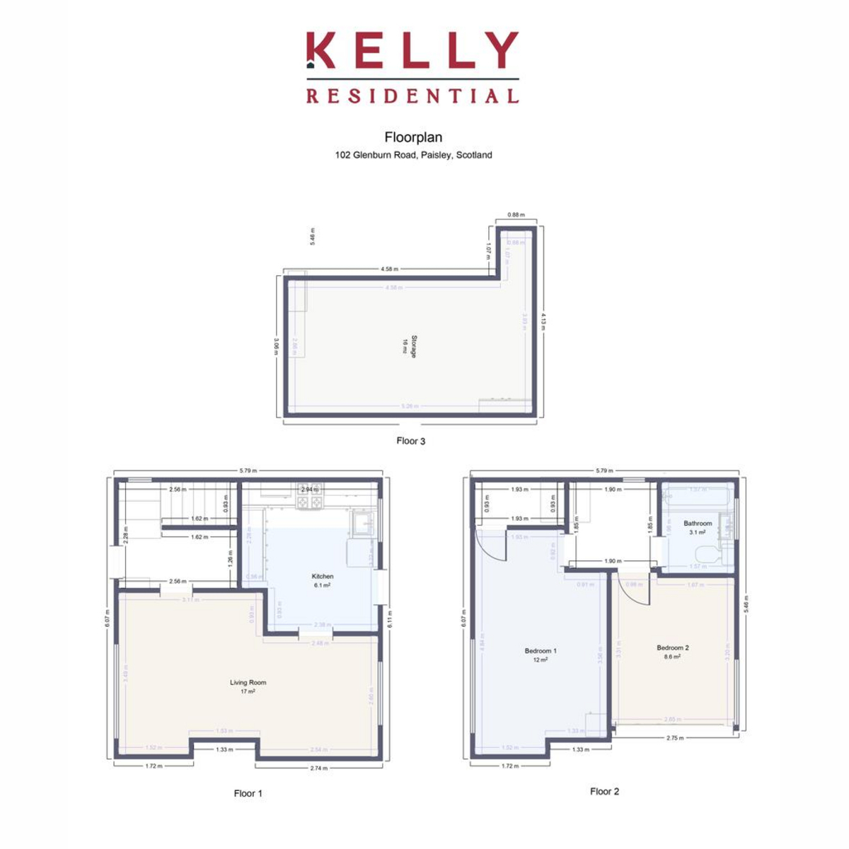 102, Glenburn Road, Paisley floorplan