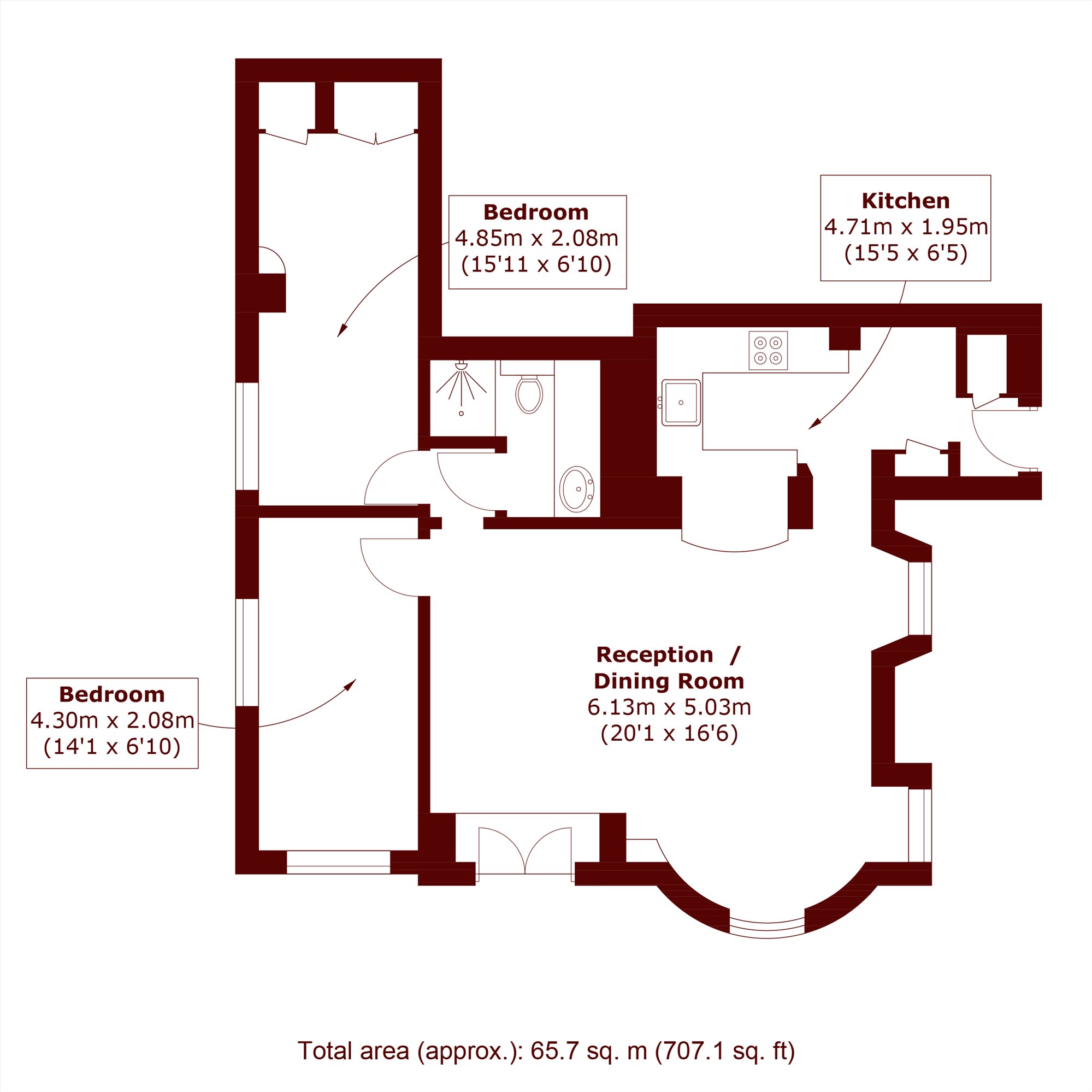 1B, Stanley Gardens, London floorplan