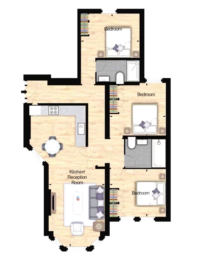 3 Bedrooms Flat to rent in Hamlet Gardens, 290 King Street, Ravenscourt Park, London W6