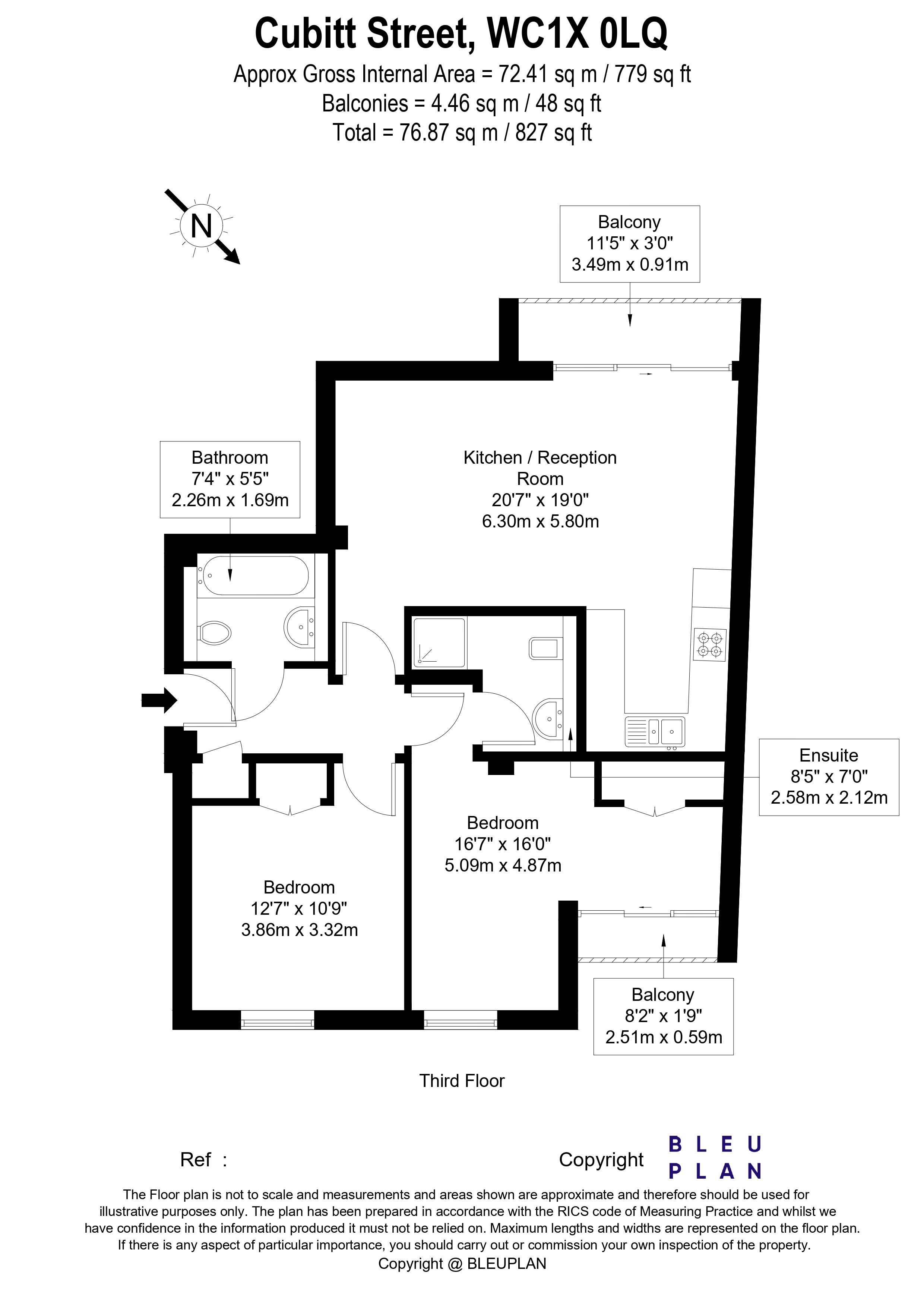 2,6 Cubitt Street, Cubitt Street, London floorplan