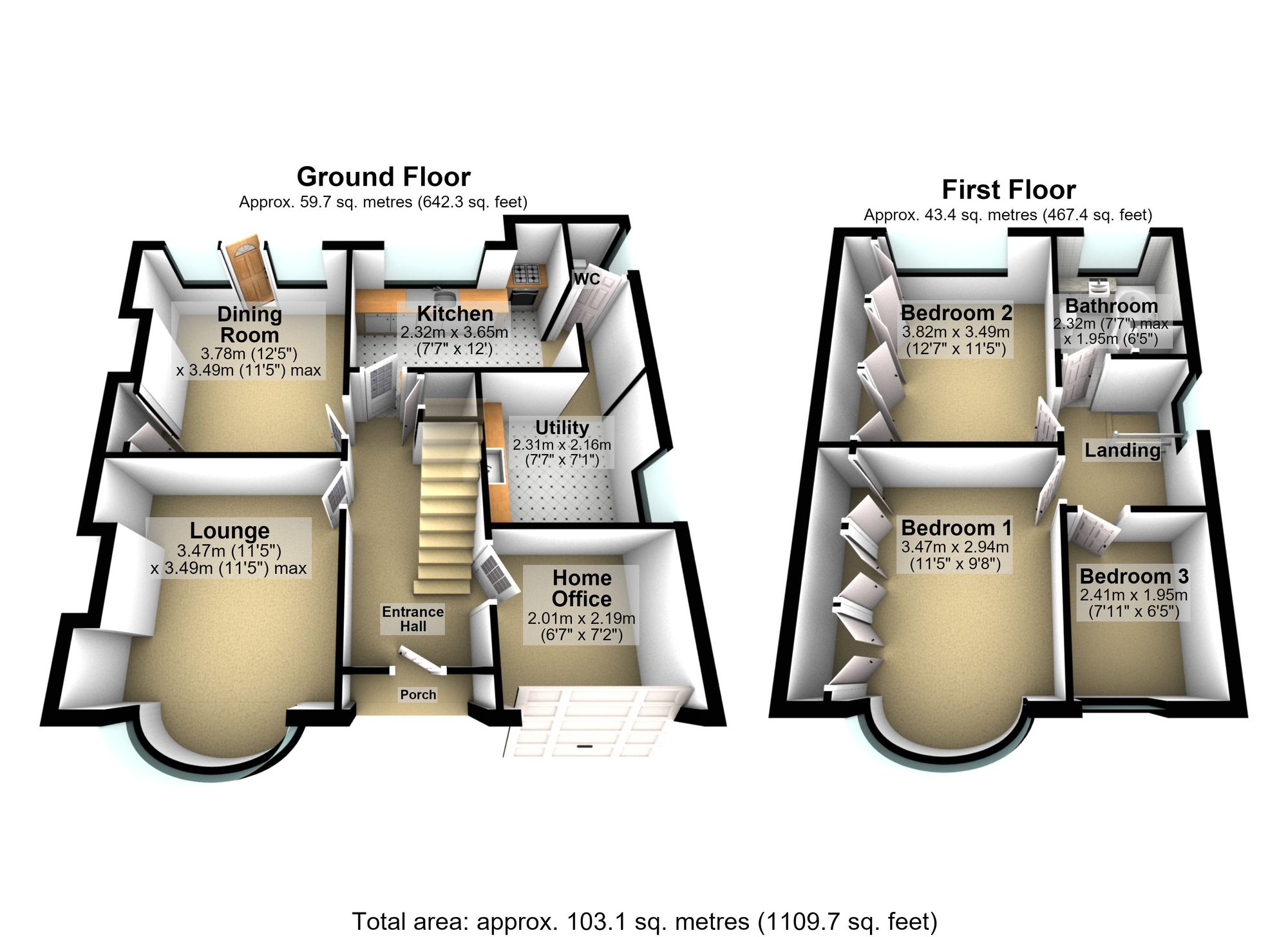 43 The Headlands, Wellingborough floorplan