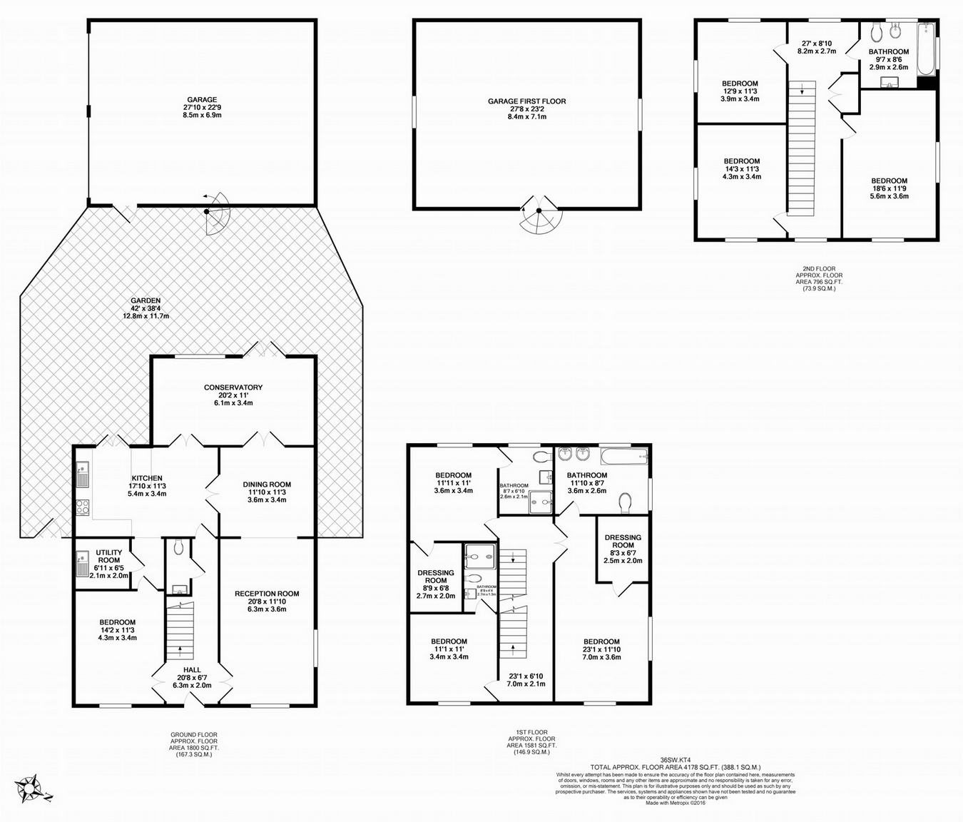 6 Bedrooms Detached house for sale in Sherbrooke Way, Worcester Park, Surrey KT4