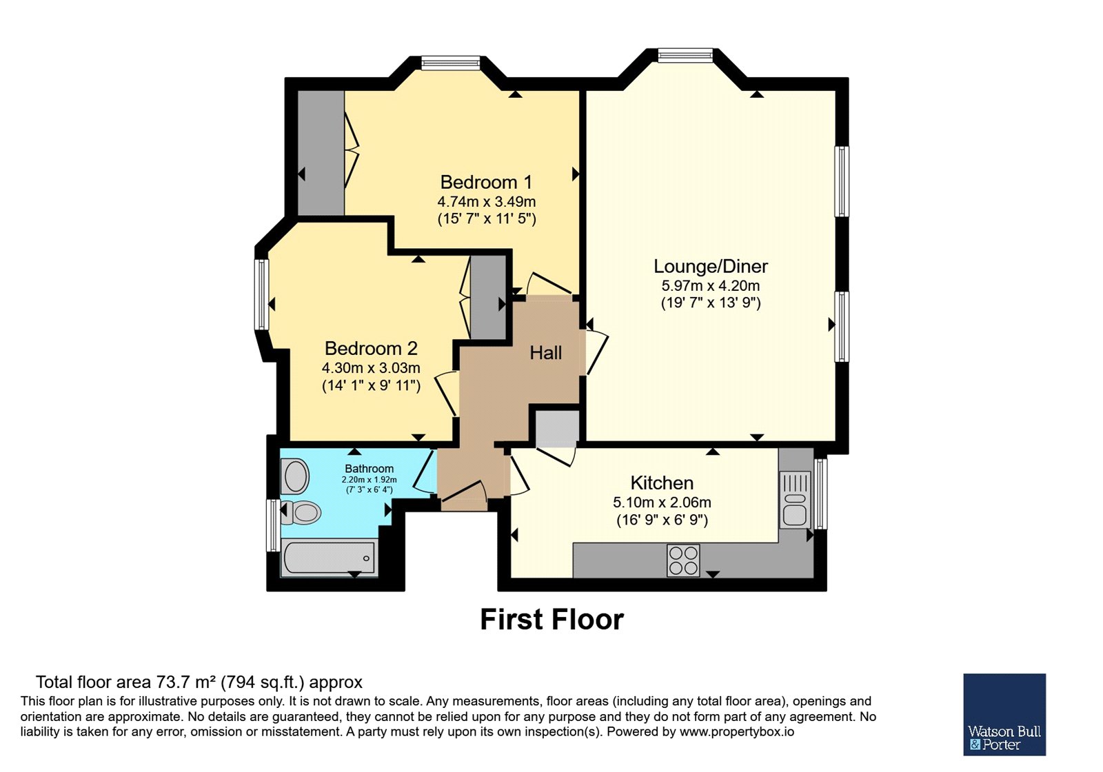 Flat 3, Buckingham Villa,, Buckingham Close, Isle of Wight floorplan
