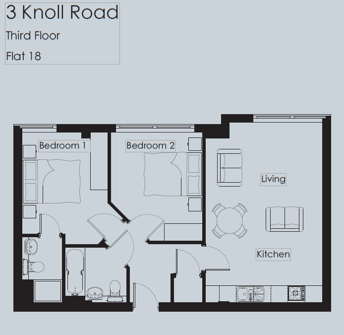 2 Bedrooms Flat to rent in Knoll Road, Camberley GU15