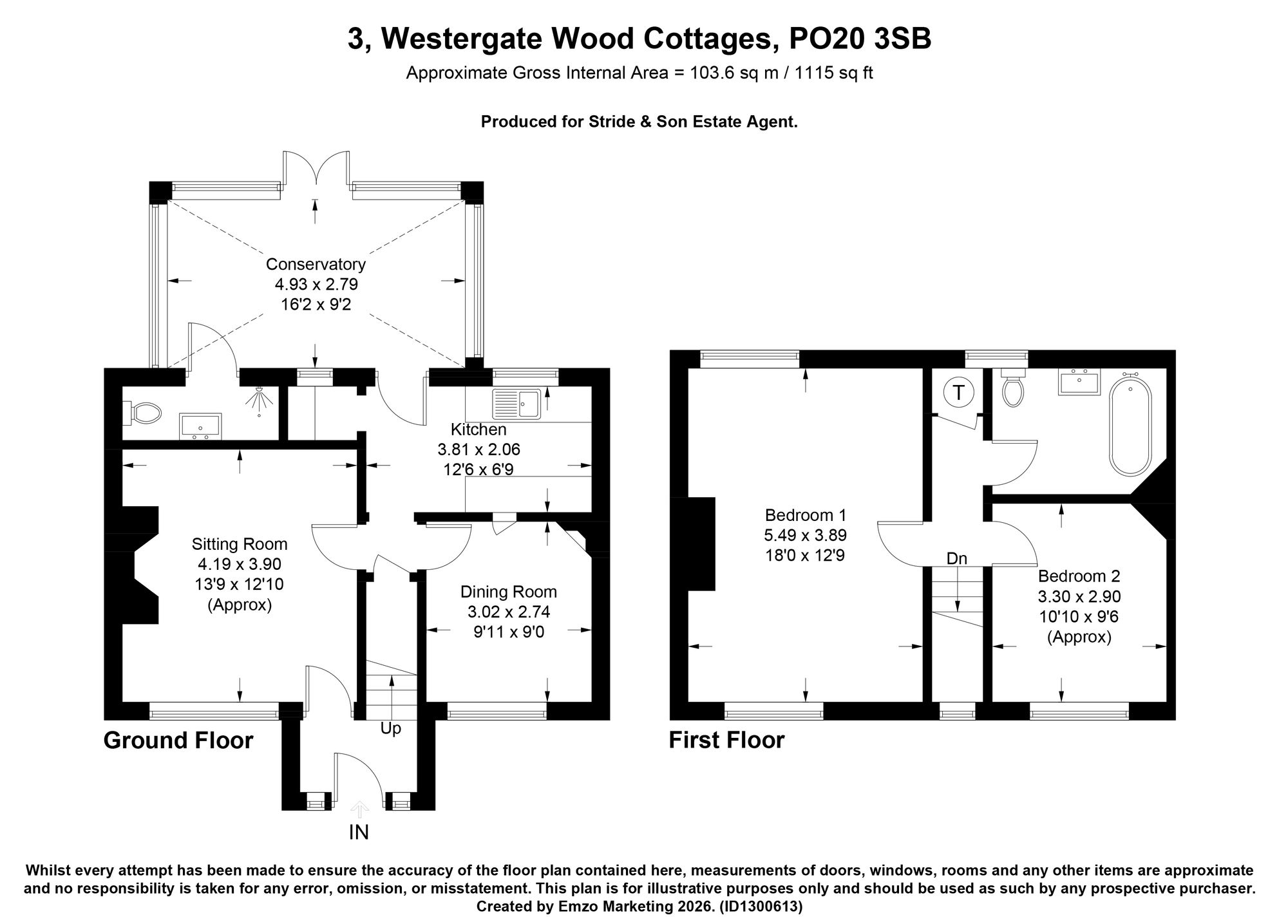 3 Westergate Wood Cottages Level Mare Lane, Chichester floorplan