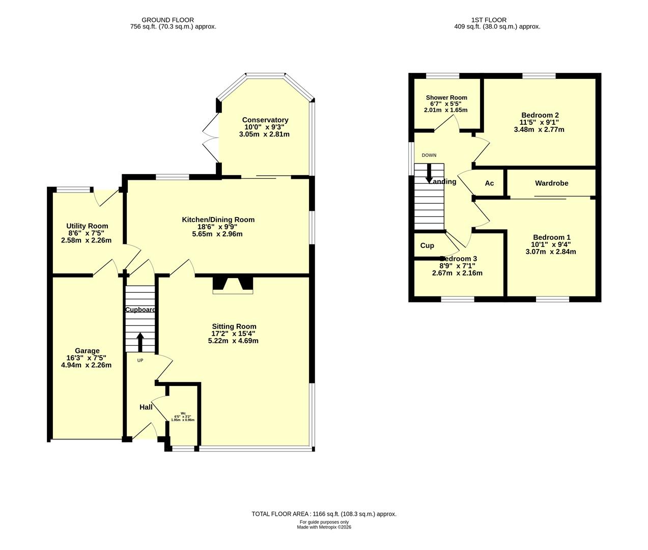 2, Cherry Close, Cullompton floorplan