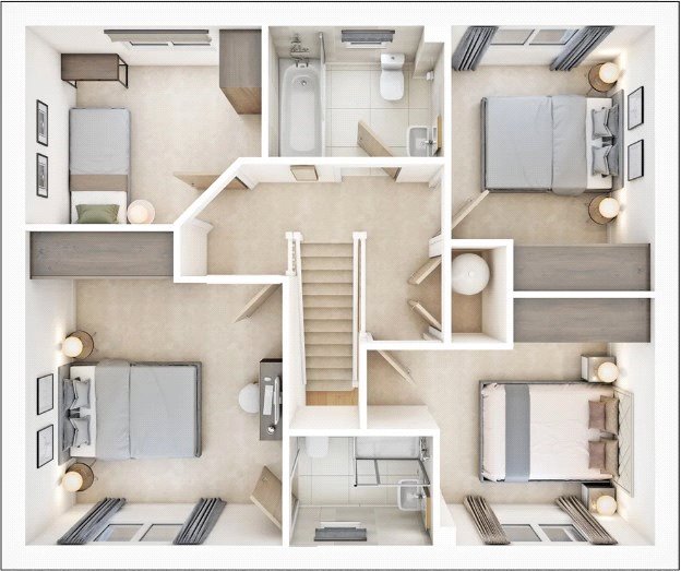 Plot 95 The Lanford, Hartford Green, Great Bentley floorplan