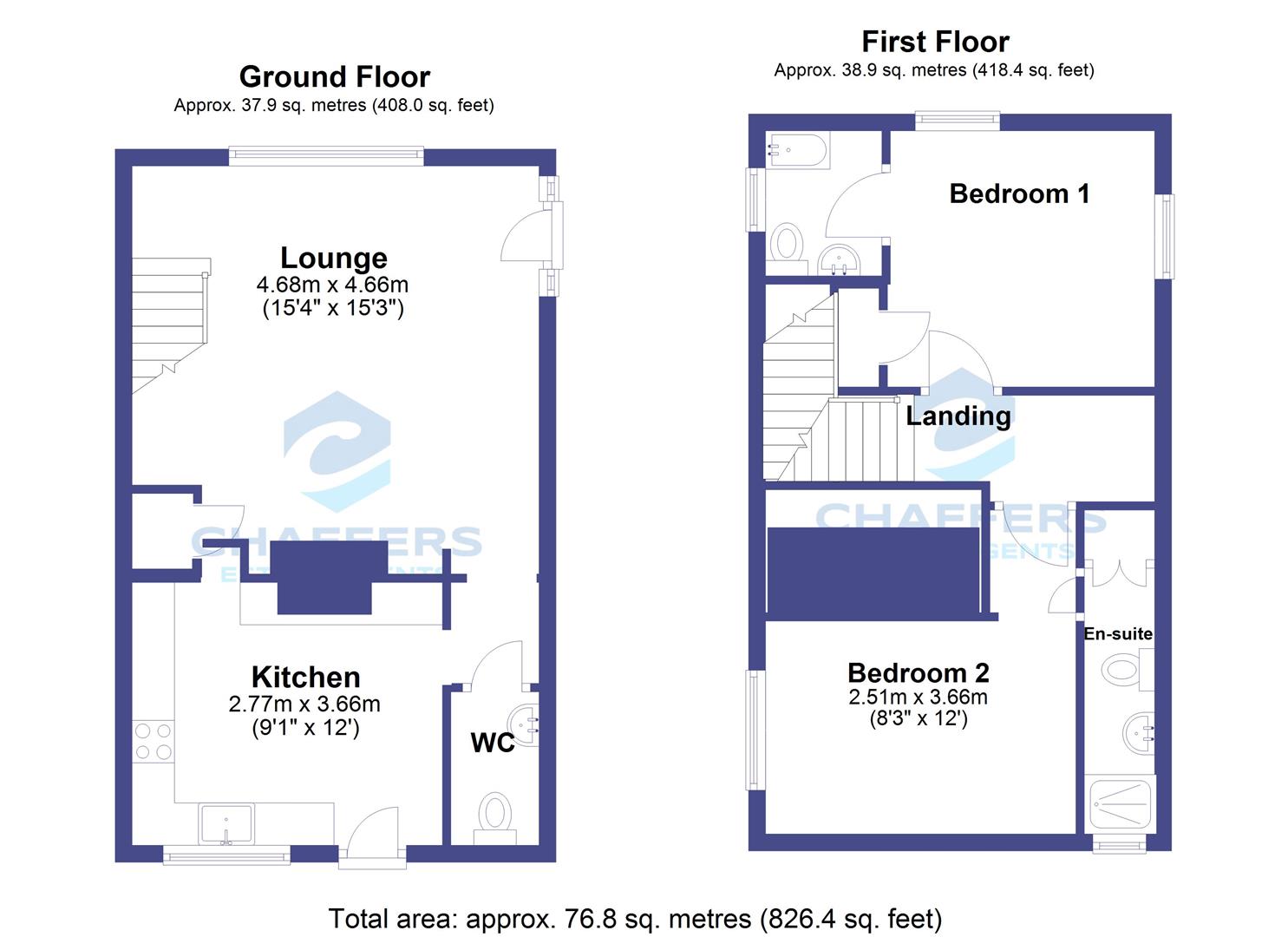2, St Martins Square, Gillingham floorplan