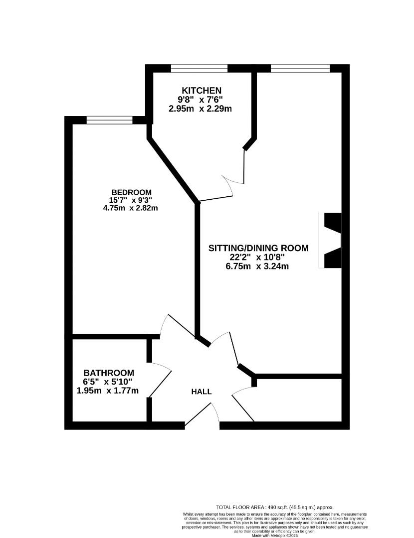 Flat 44, Pleydell Court, Pleydell Gardens, Folkestone floorplan
