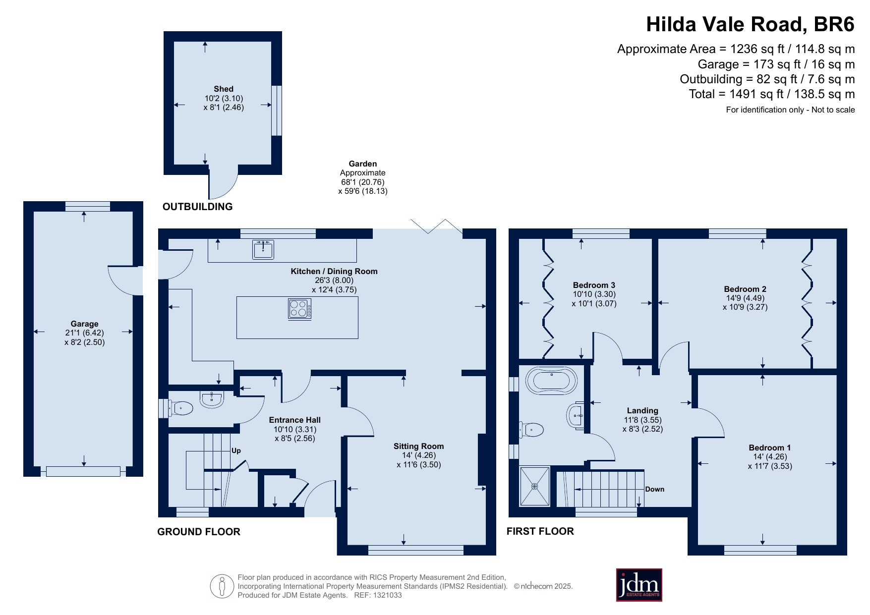 1, Hilda Vale Road, Orpington floorplan