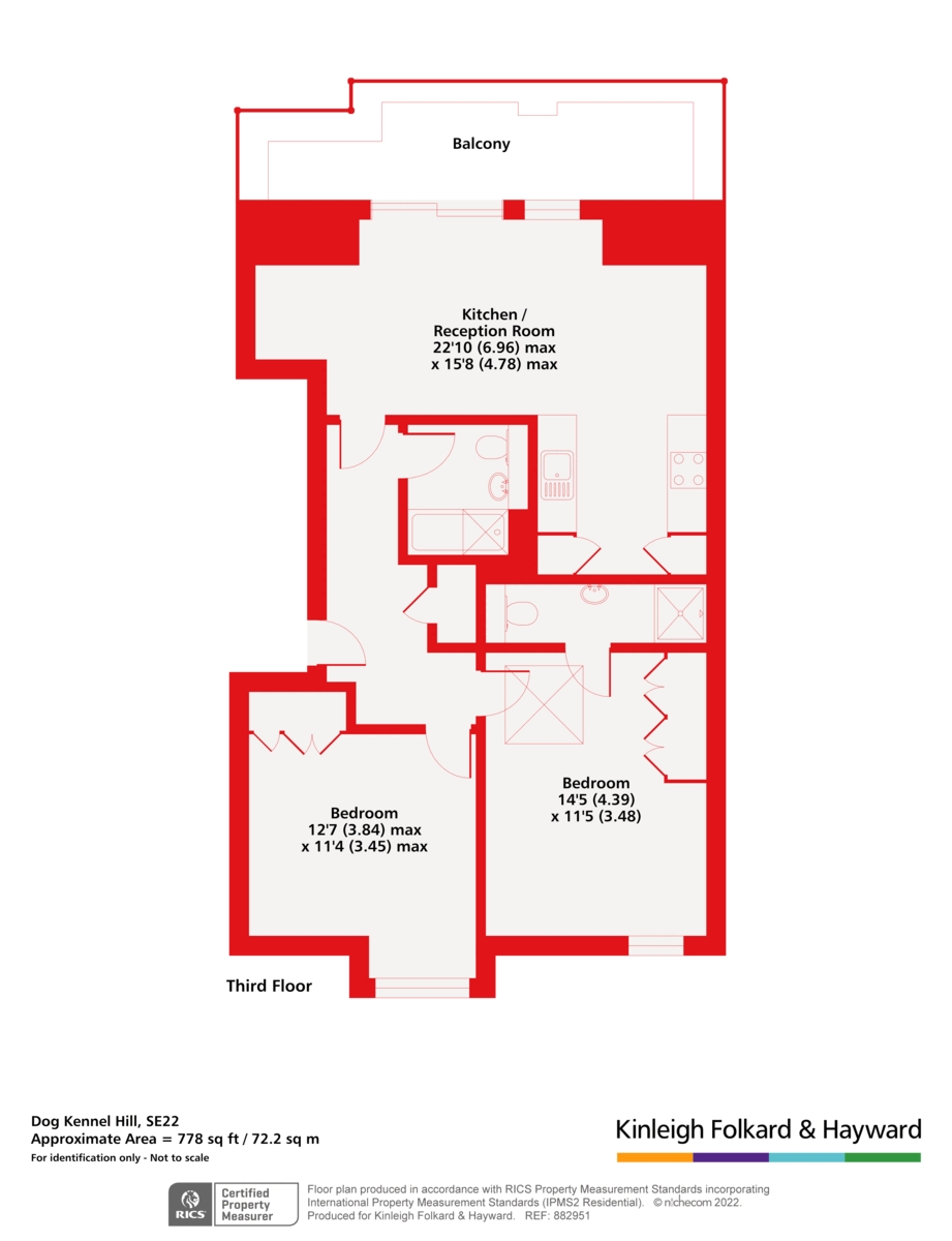 9, Cavell C, 3 Dog Kennel Hill, London floorplan