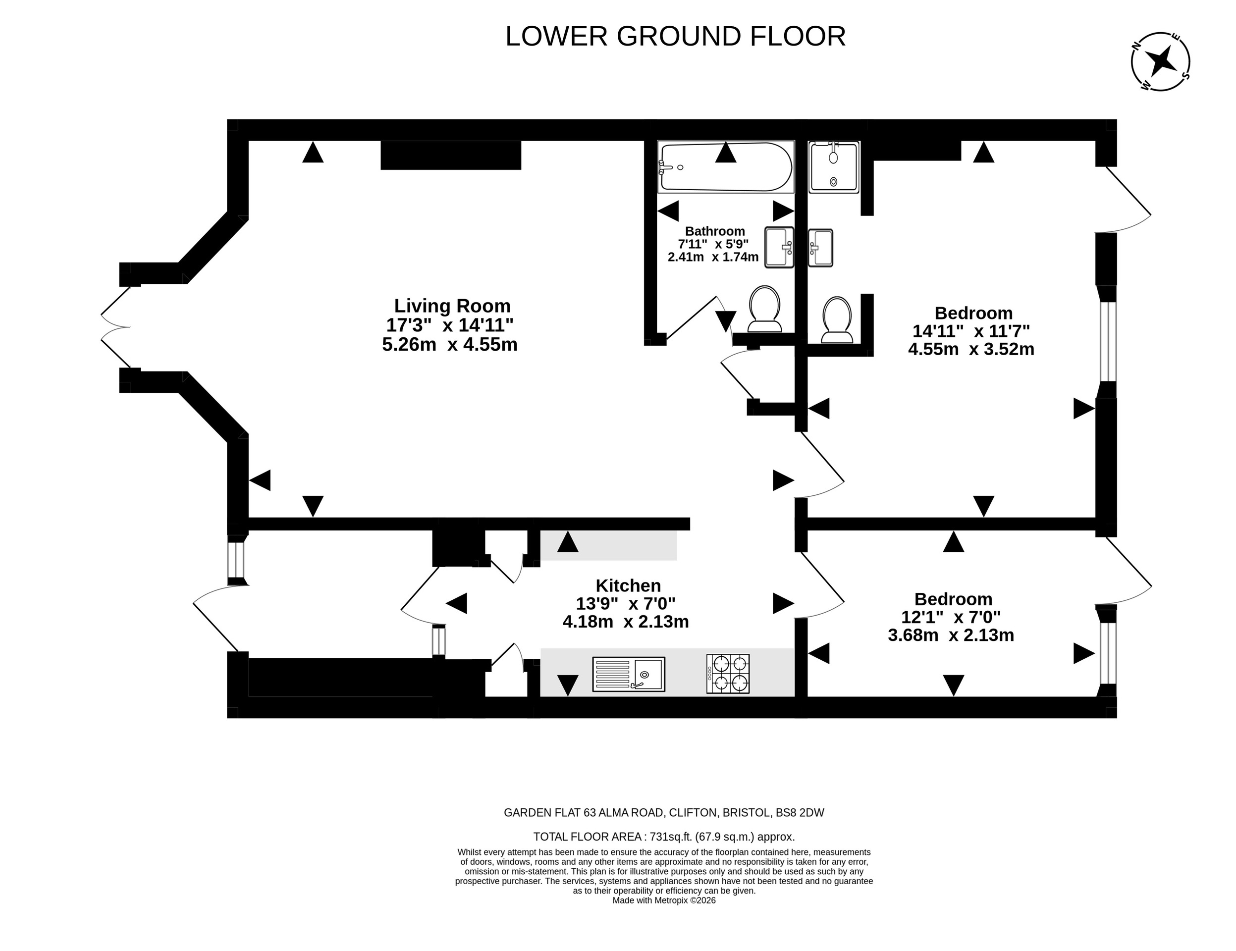 Basement Flat, Bristol floorplan