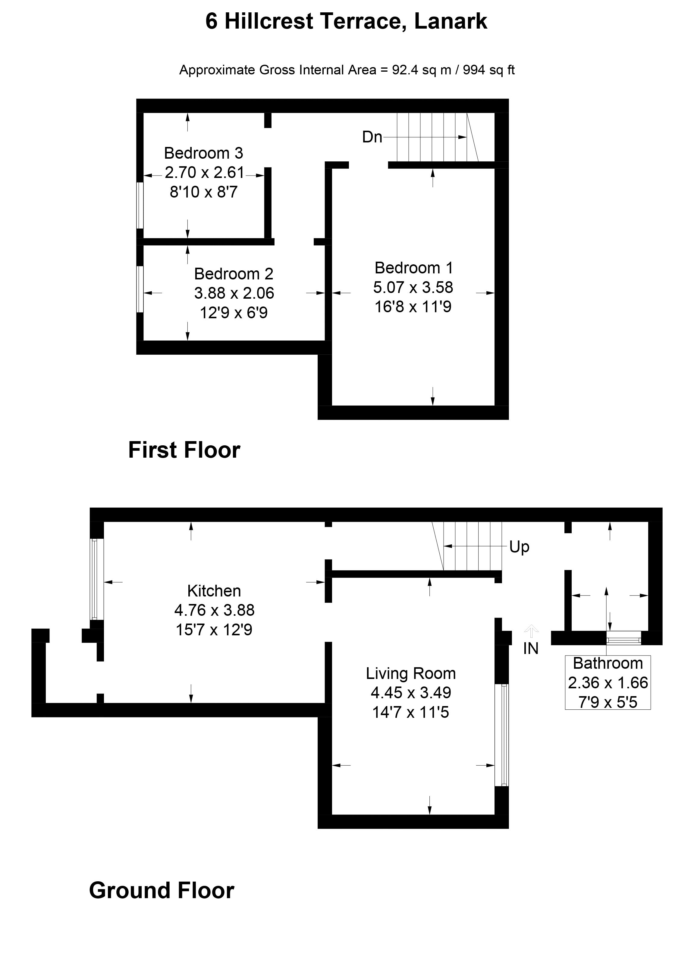 3 Bedrooms Terraced house for sale in Hillcrest Terrace, Carstairs Junction, Lanark ML11