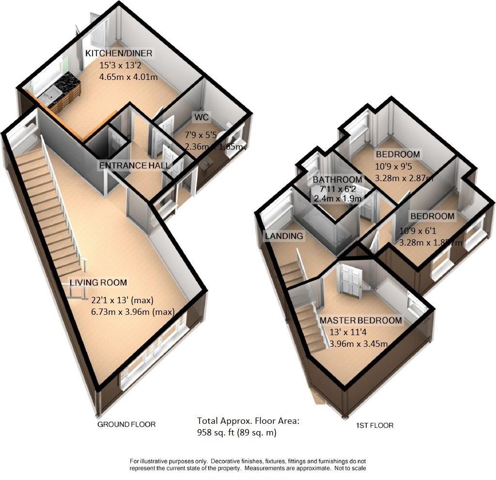 3 Bedrooms End terrace house for sale in The Crescent, Epsom KT18