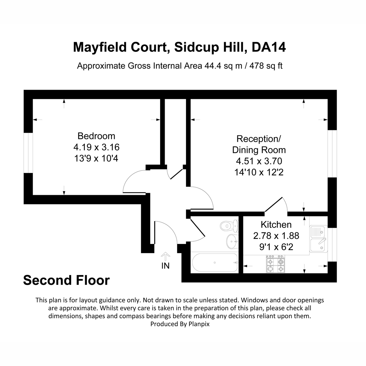 Flat Flat 5, Mayfield Court, 71 Sidcup Hill, Sidcup floorplan