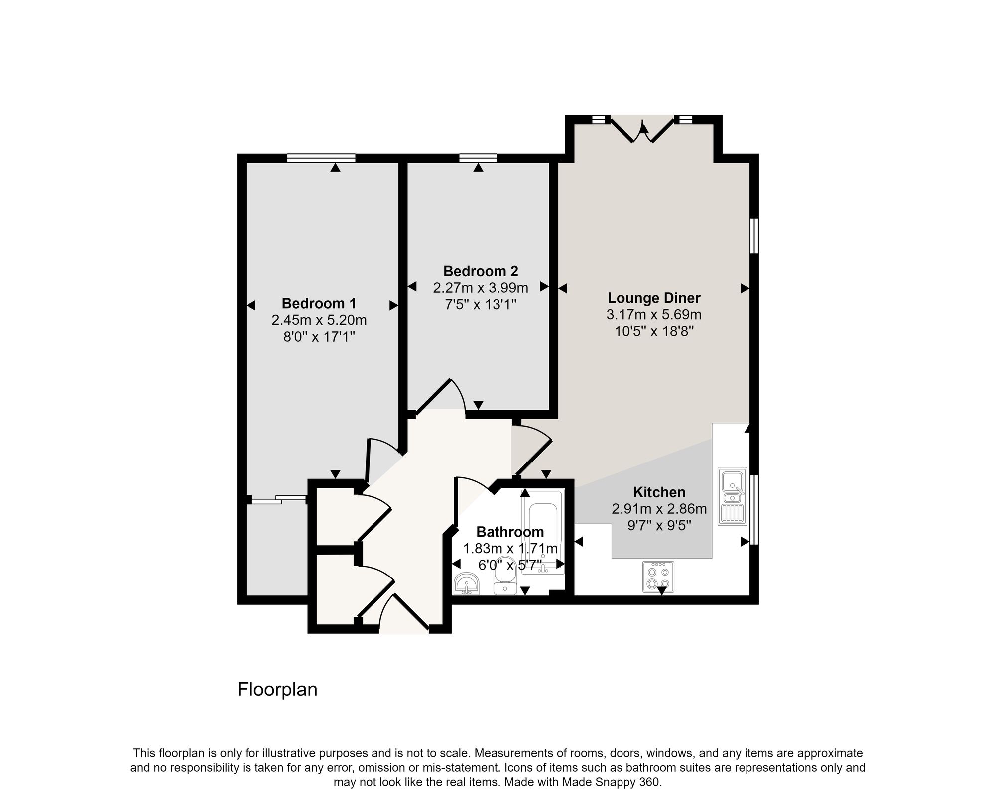 Apt 30, The Locks, Manchester floorplan