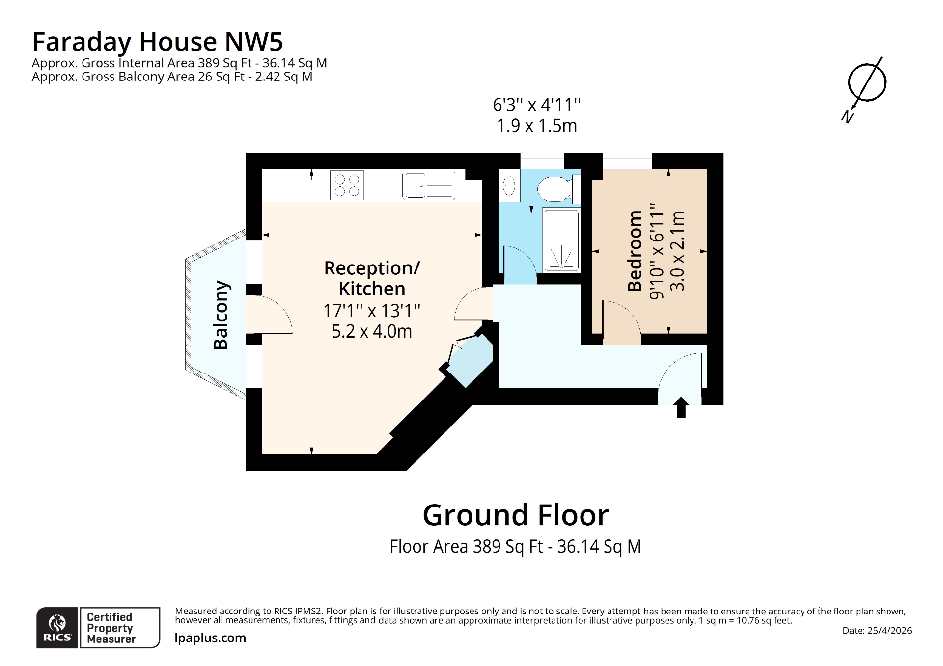 30 Faraday House, York Rise, London floorplan