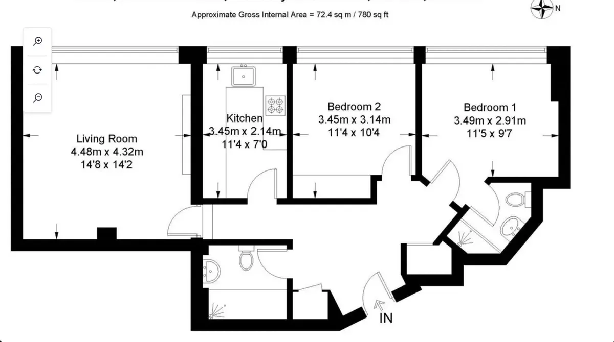 66 Marathon House, 200 Marylebone Road, London floorplan