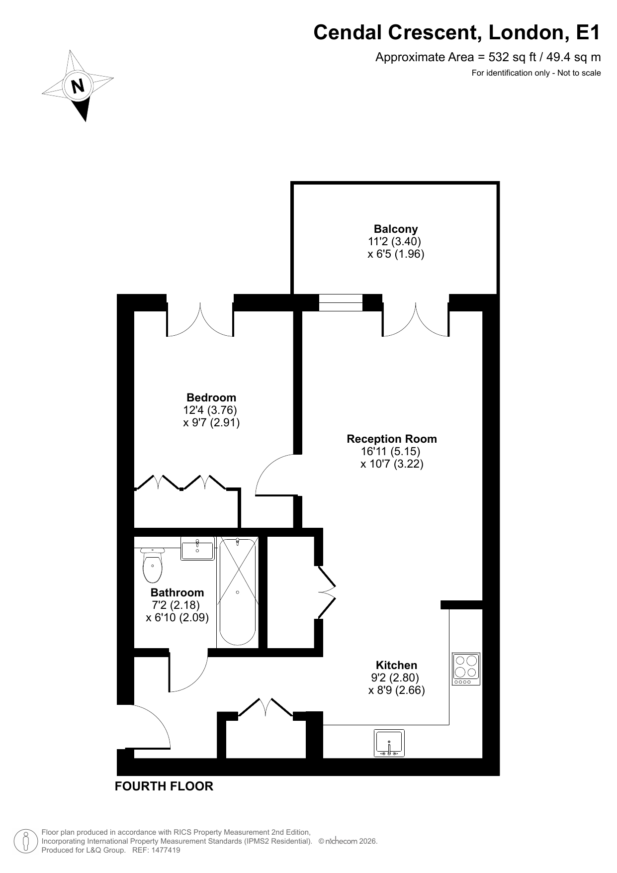 3 Cendal Crescent, London floorplan