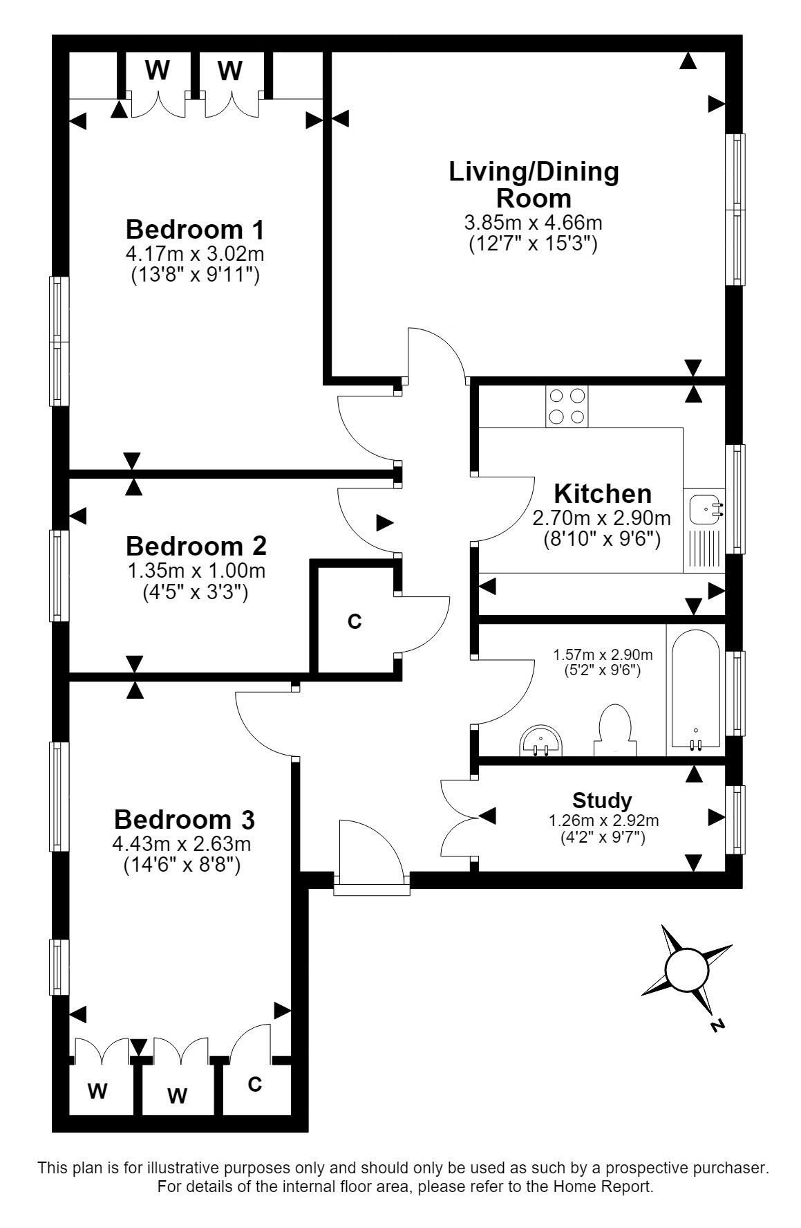14/7, Craigmount Hill, Corstorphine, Edinburgh floorplan